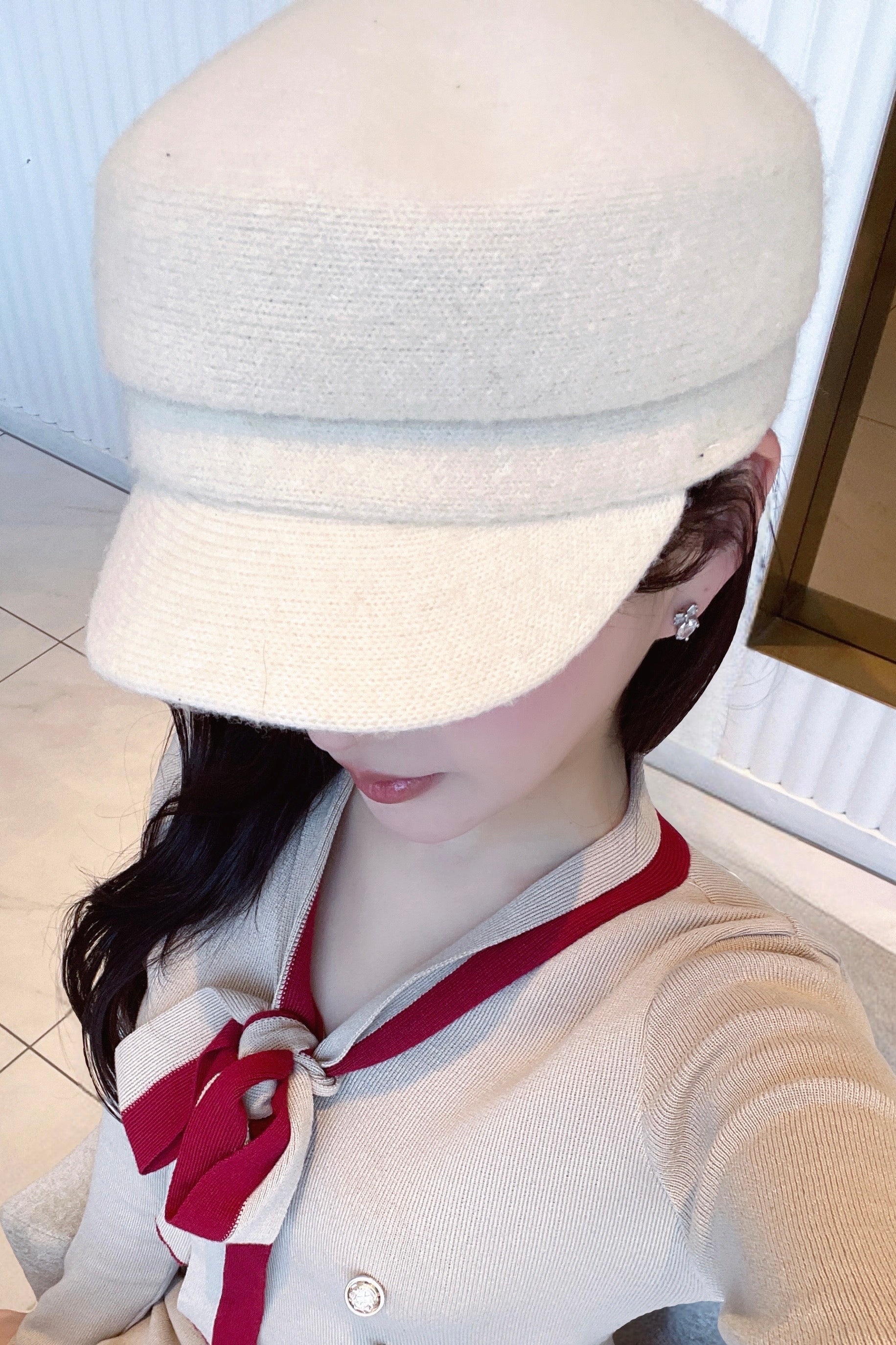 シンプルワンポイントキャスケット KR14105