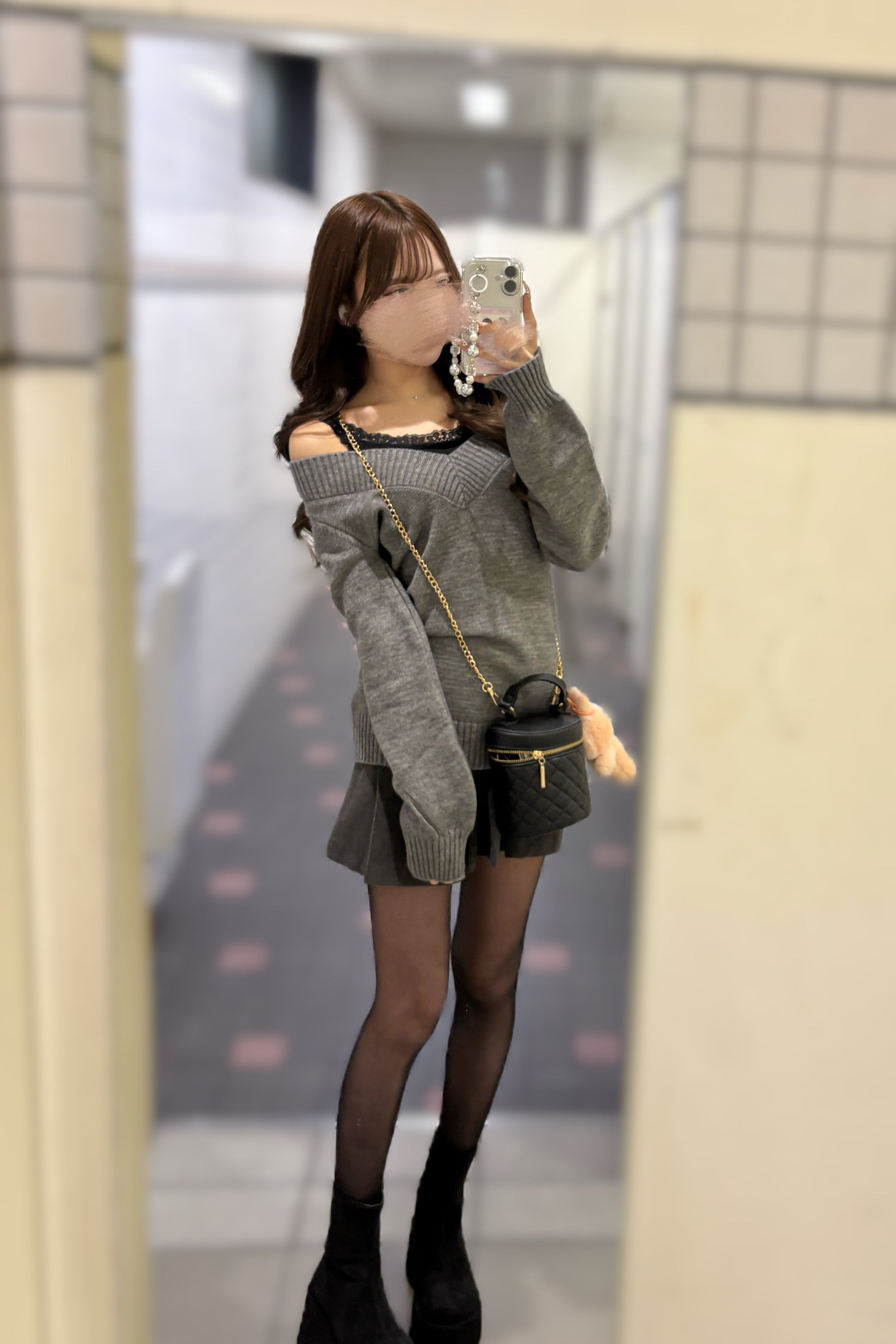 Vネックニットキャミセット KR30092