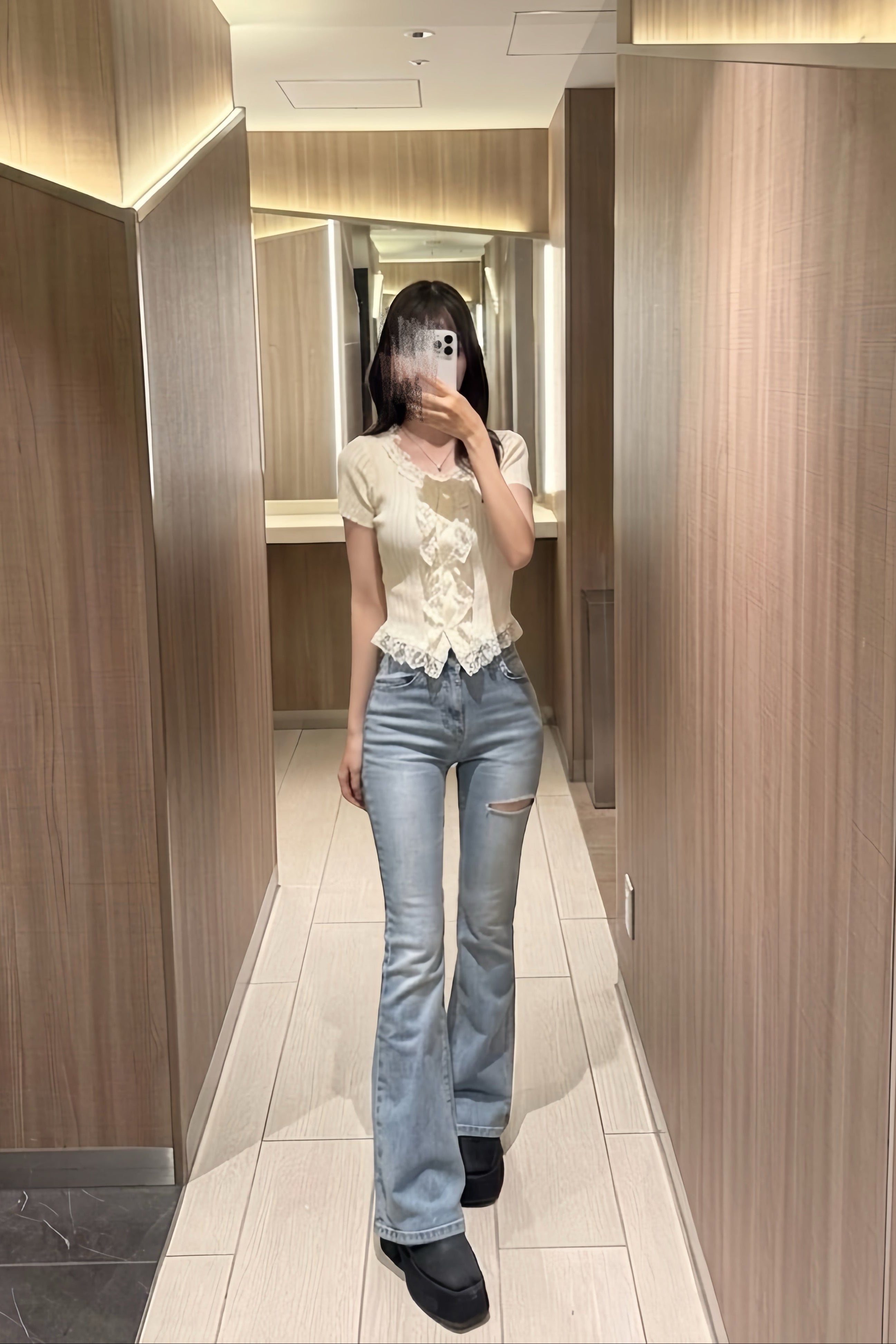 ダメージフレアパンツ KR14803