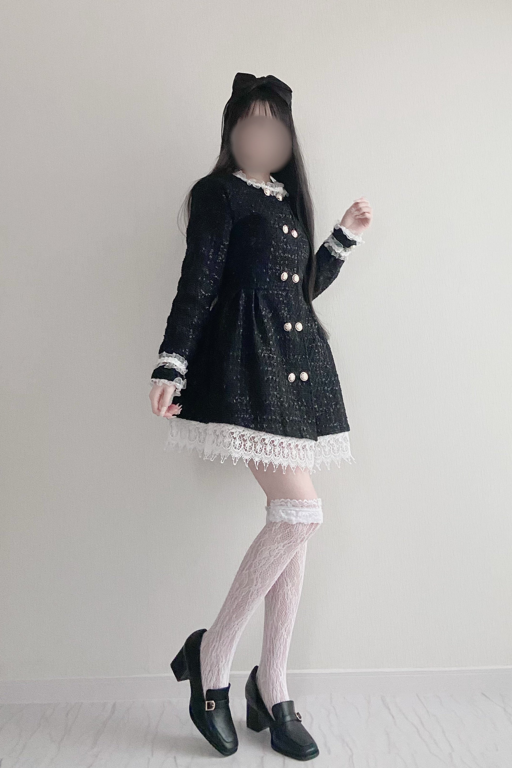 ツイードフリルワンピース KR14132