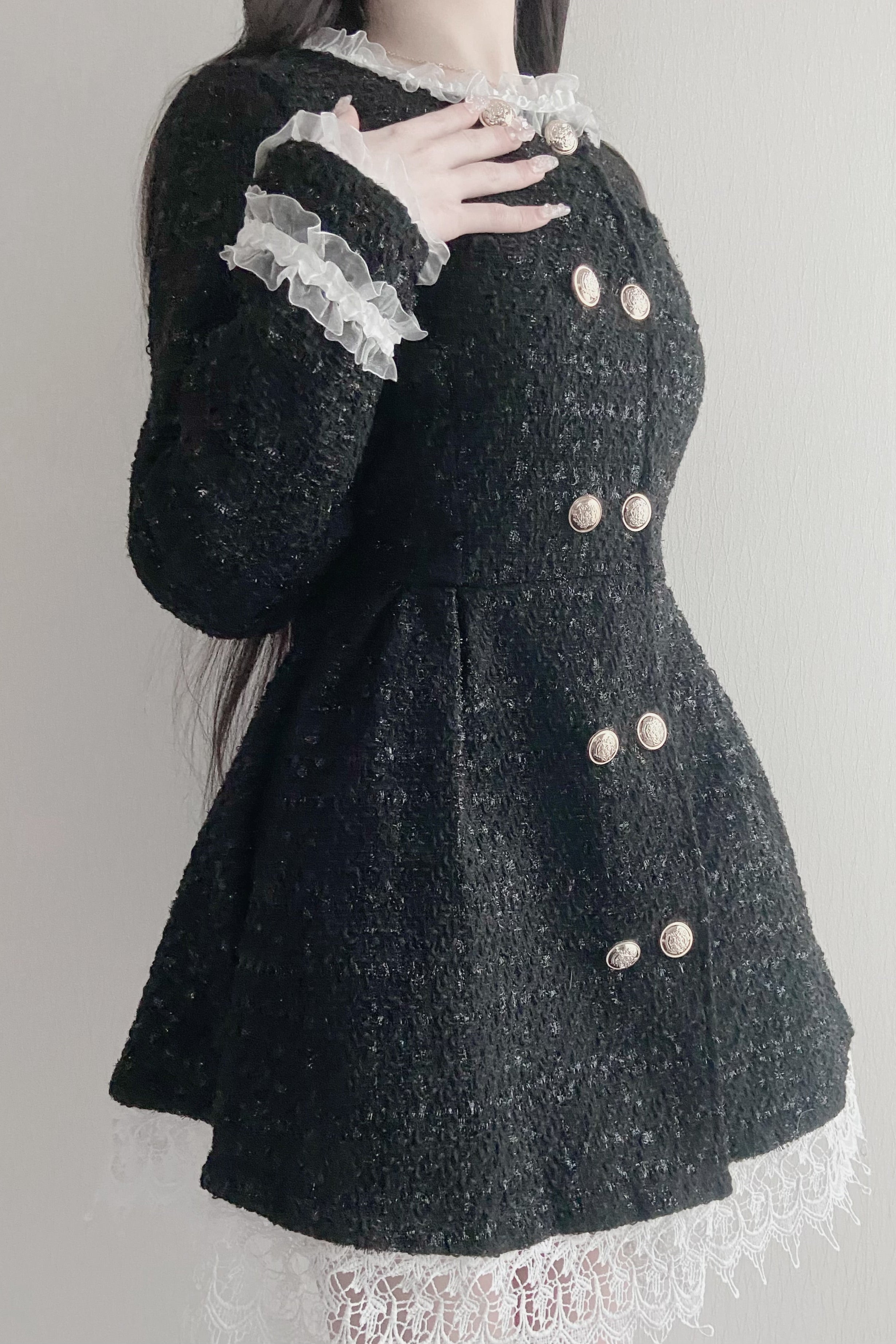 ツイードフリルワンピース KR14132