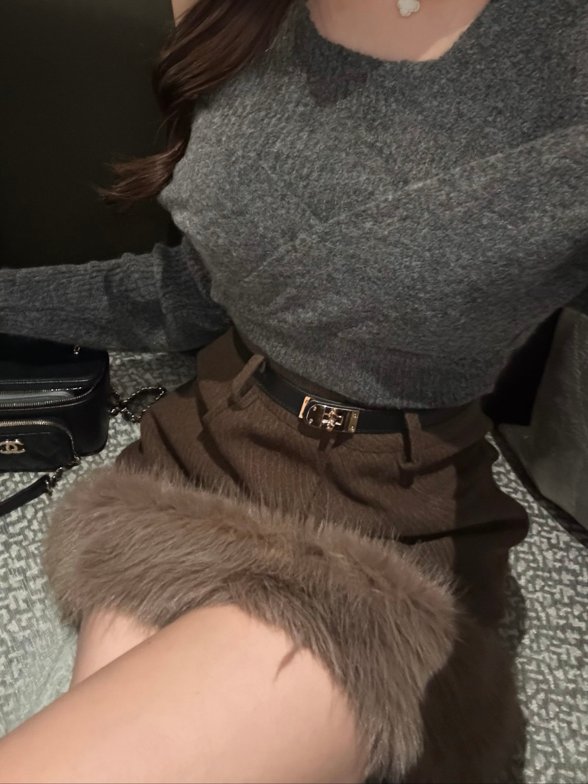 Aラインファースカート KR13679