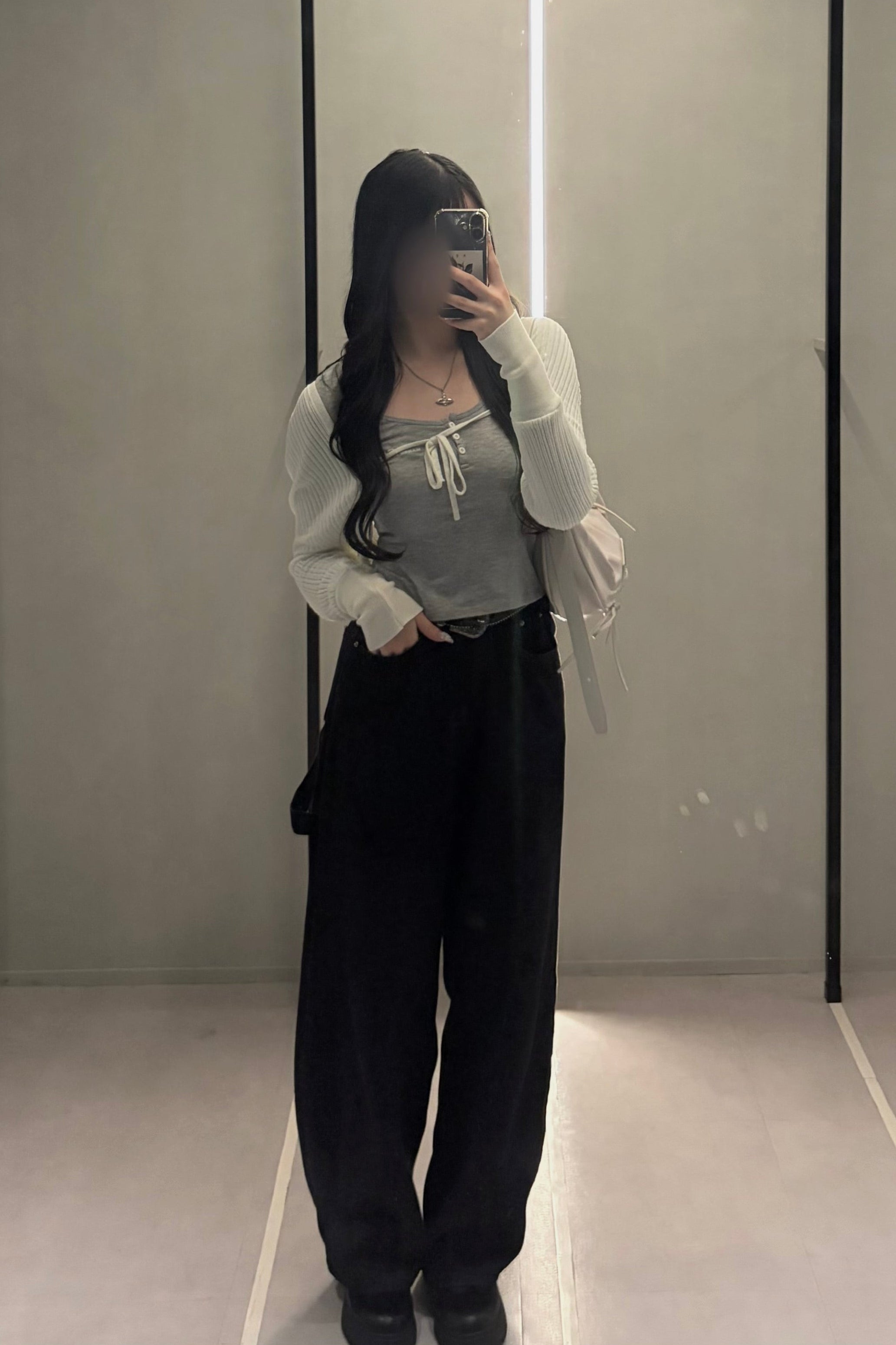 クロスモチーフデニムワイドパンツ KR14190