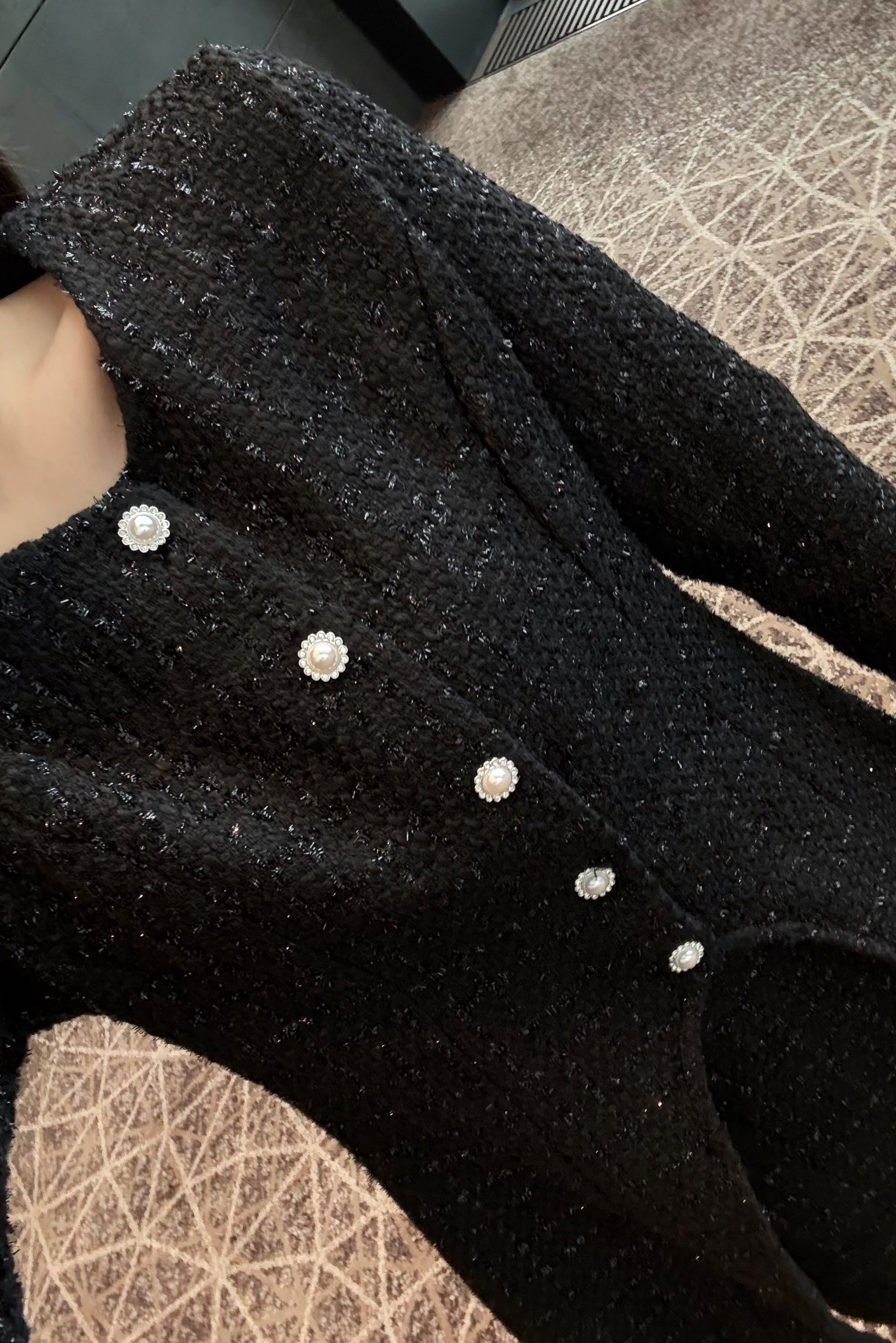 ツイードスリーブファーセットアップ KR30113