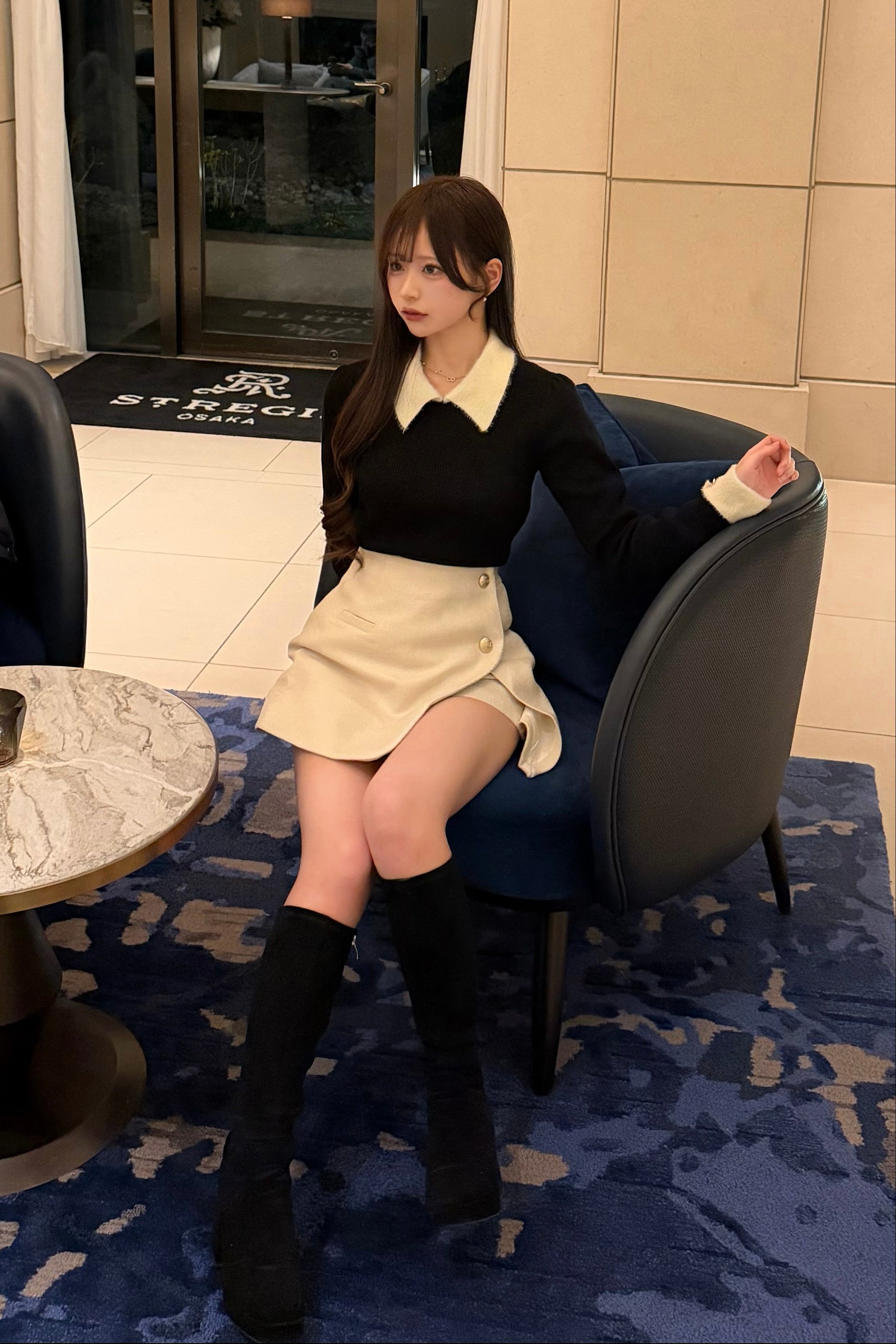 ボタンラップミニスカート KR13913