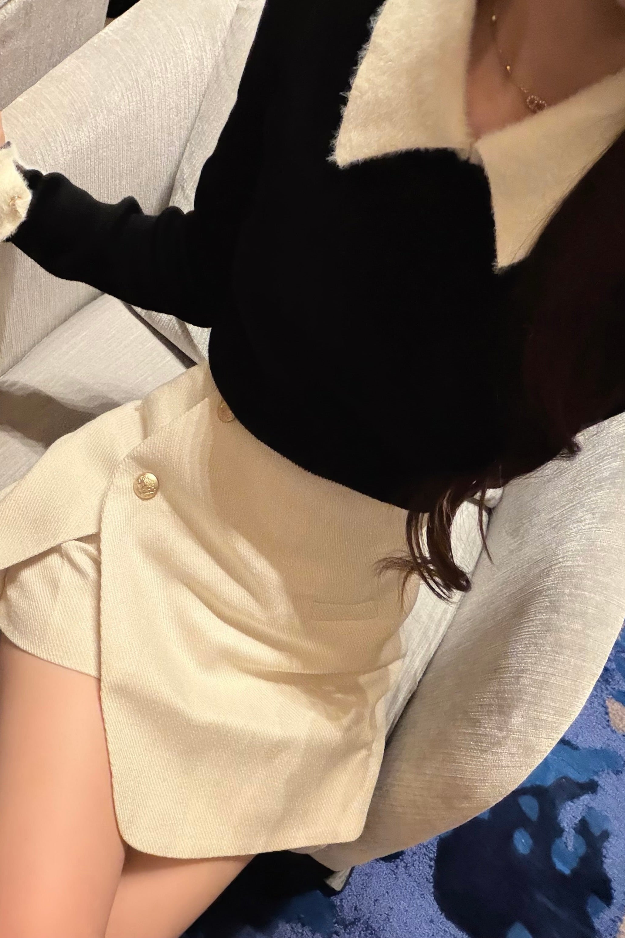 ボタンラップミニスカート KR13913