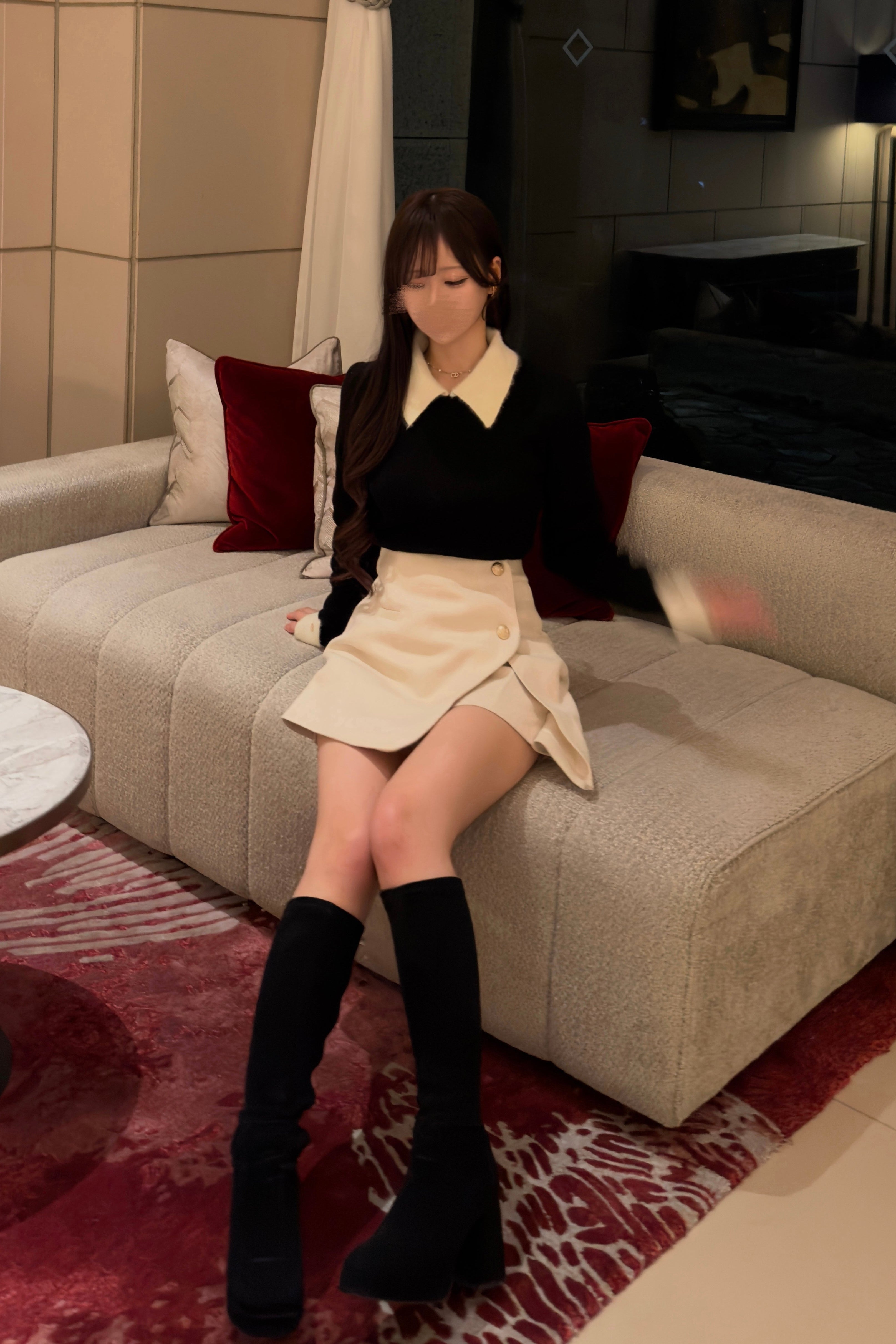 ボタンラップミニスカート KR13913