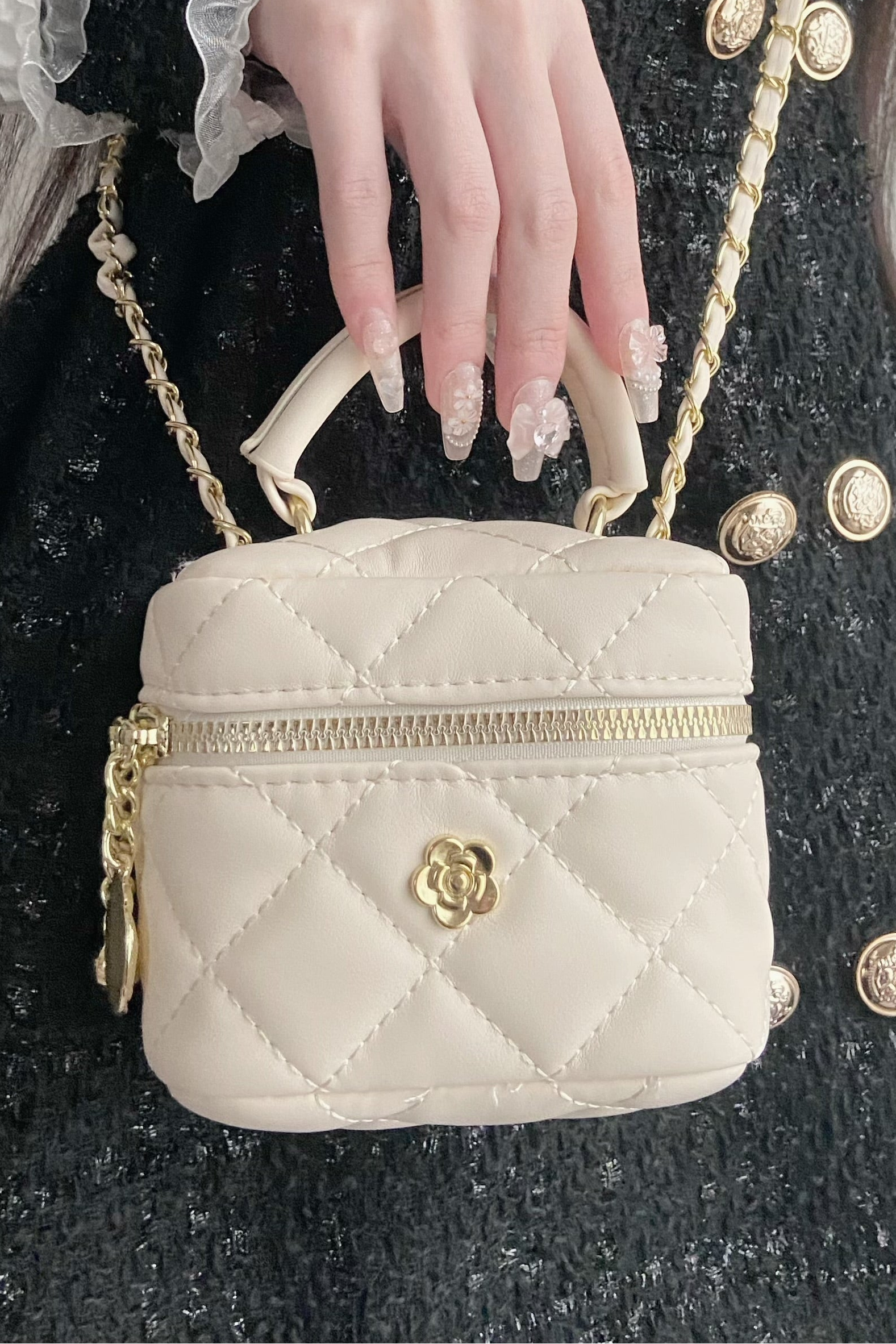 ローズキルティングバニティバッグ KR14133