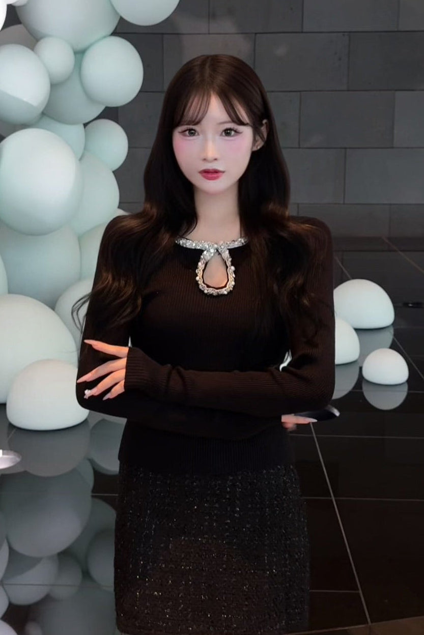 ビジューリブニット KR13566