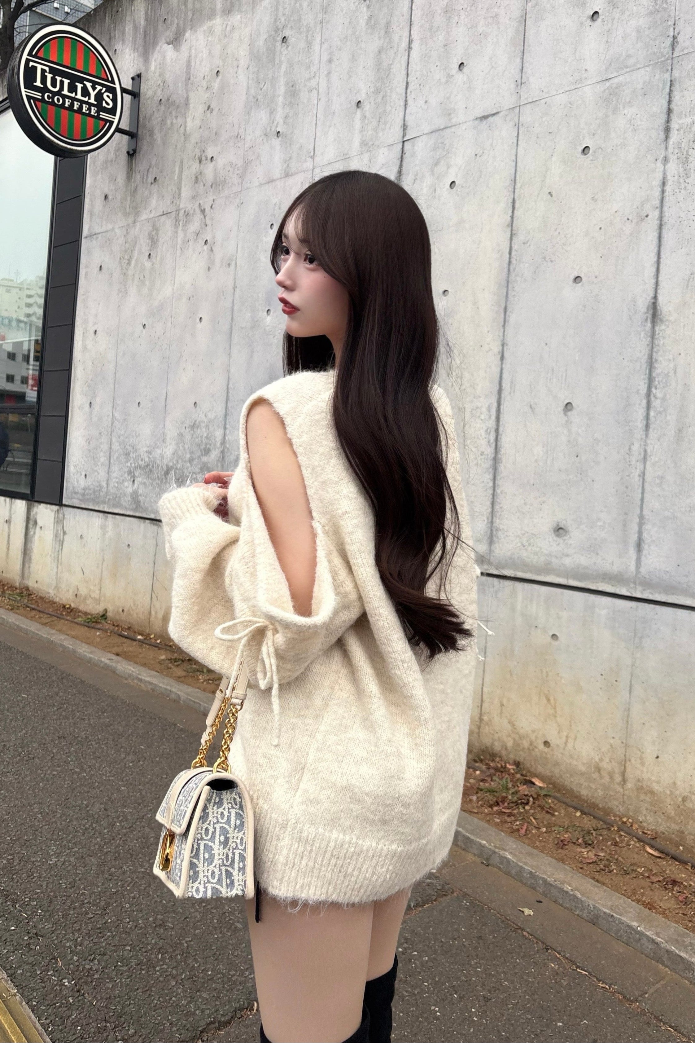 オフショルルーズニット KR14090