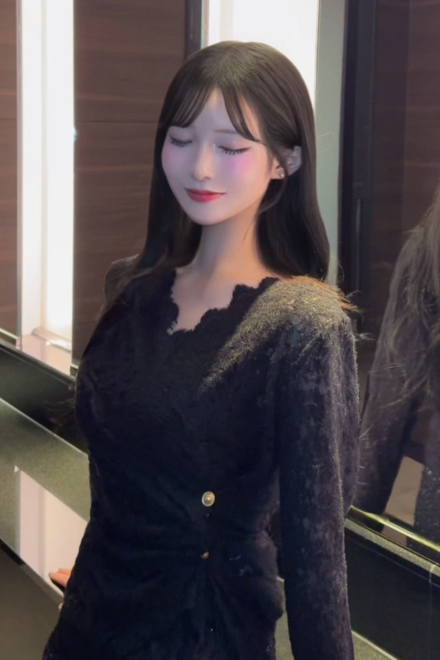 カシュクールレーストップス KR13565