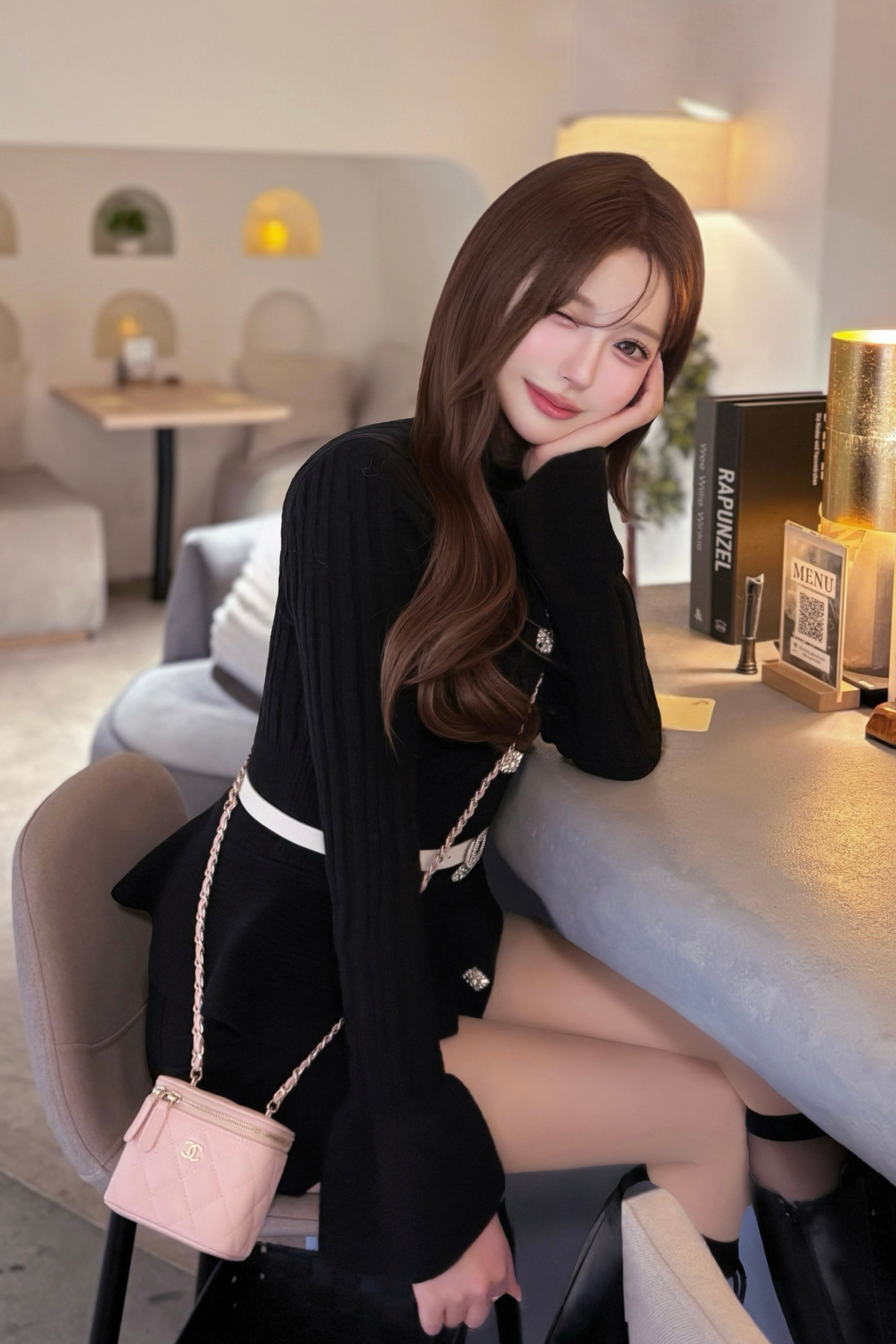 ペプラムデザインニット KR13760