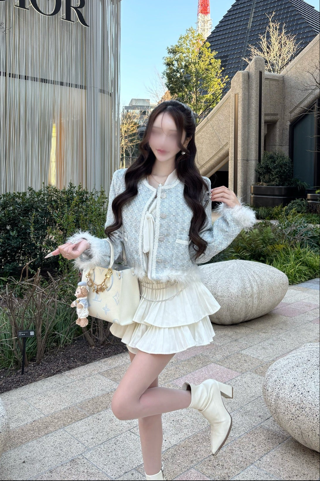 ファースリーブツイードジャケット KR30462