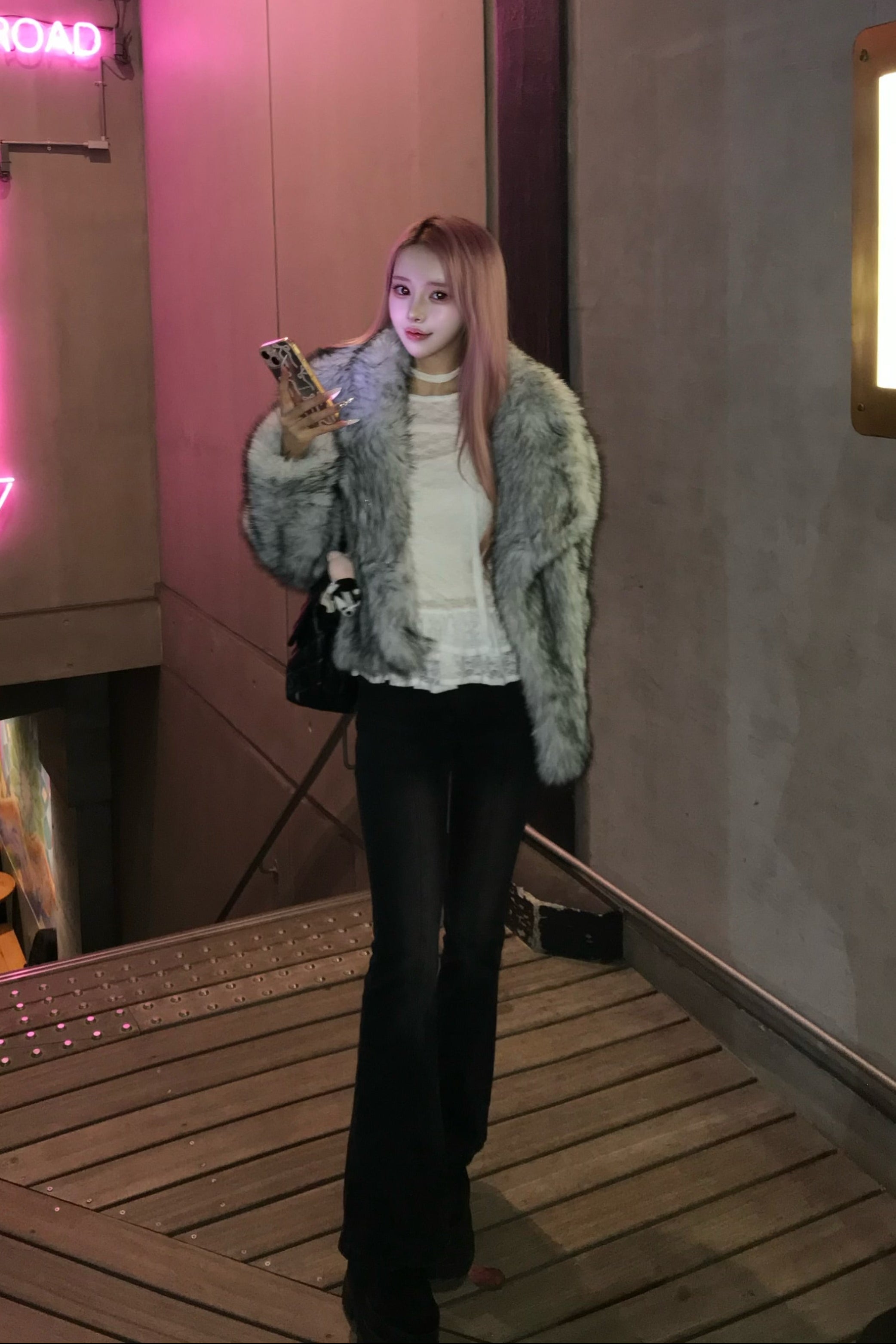 ビッグカラーショートファージャケット KR30438