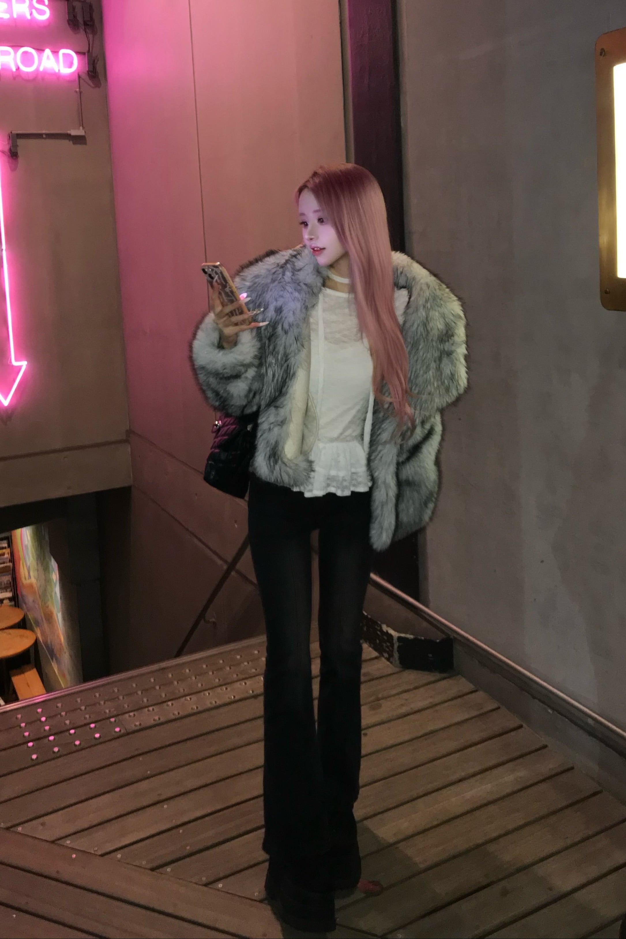 ビッグカラーショートファージャケット KR30438