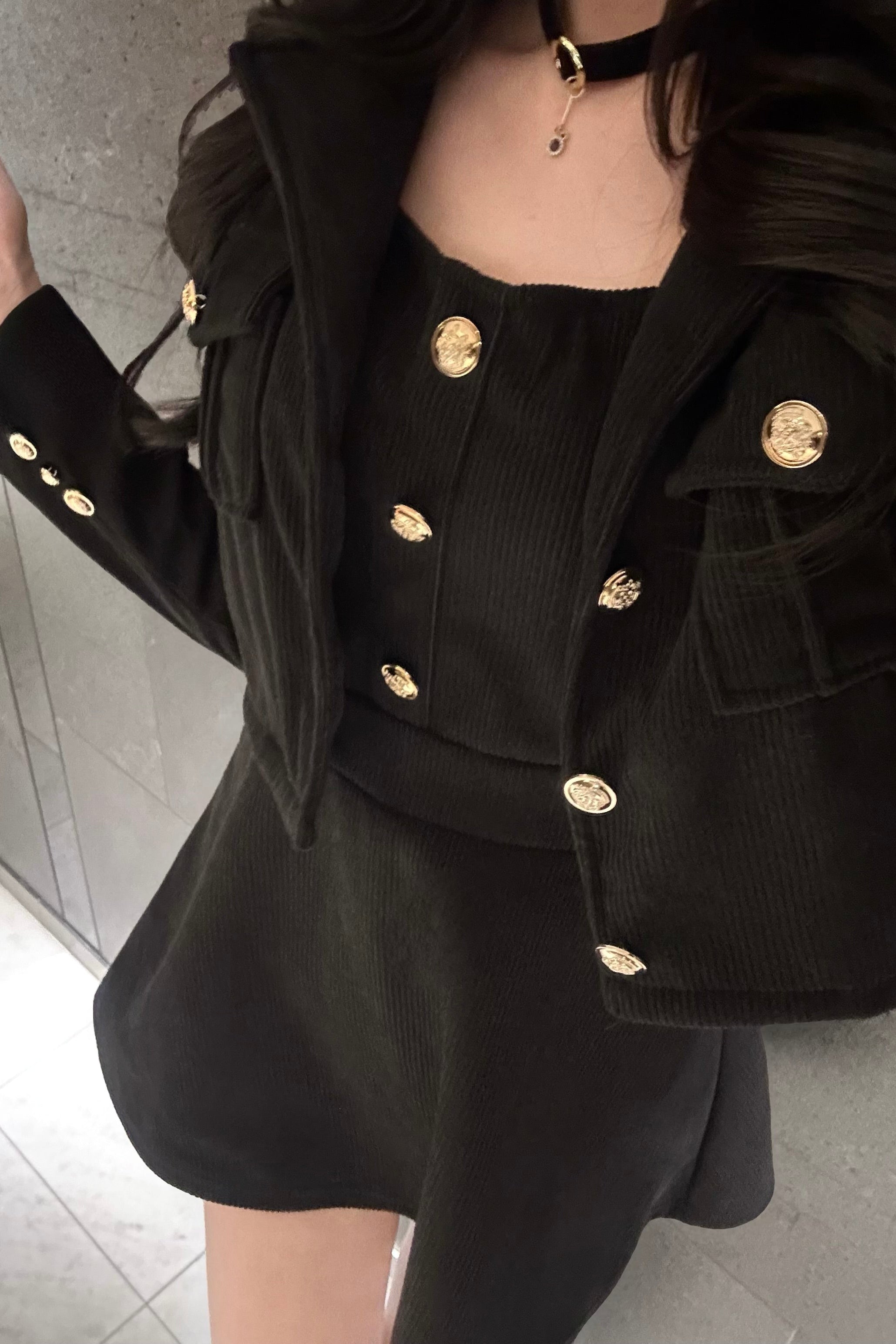 コーデュロイビジューセットアップ KR11672