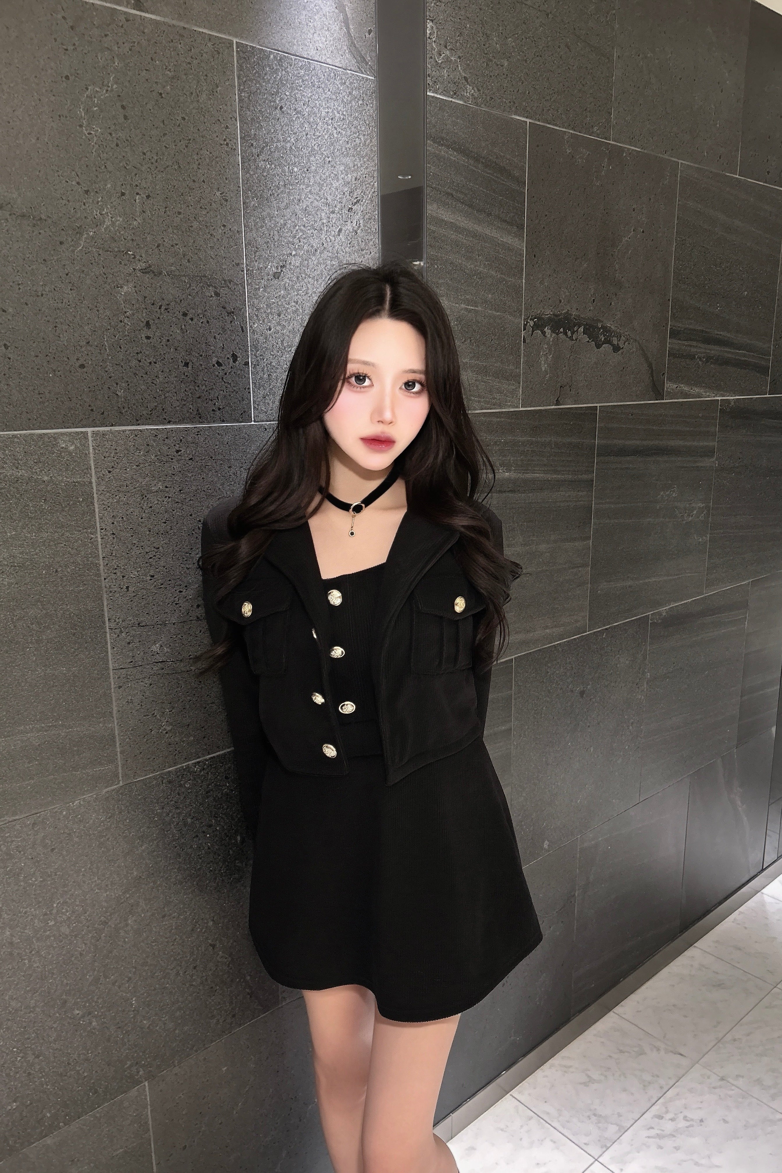 コーデュロイビジューセットアップ KR11672