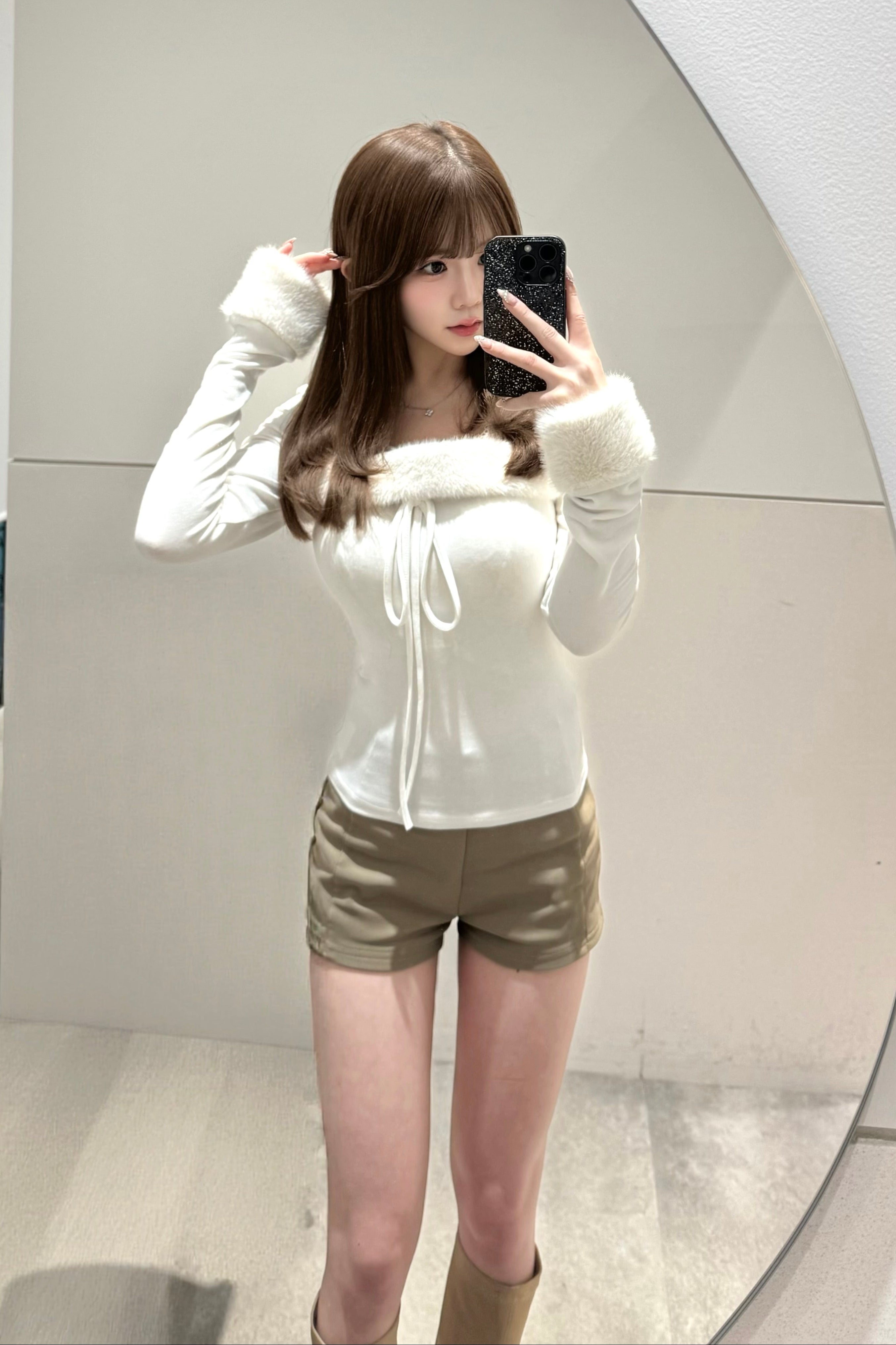 フロントファーリボンニット KR13885