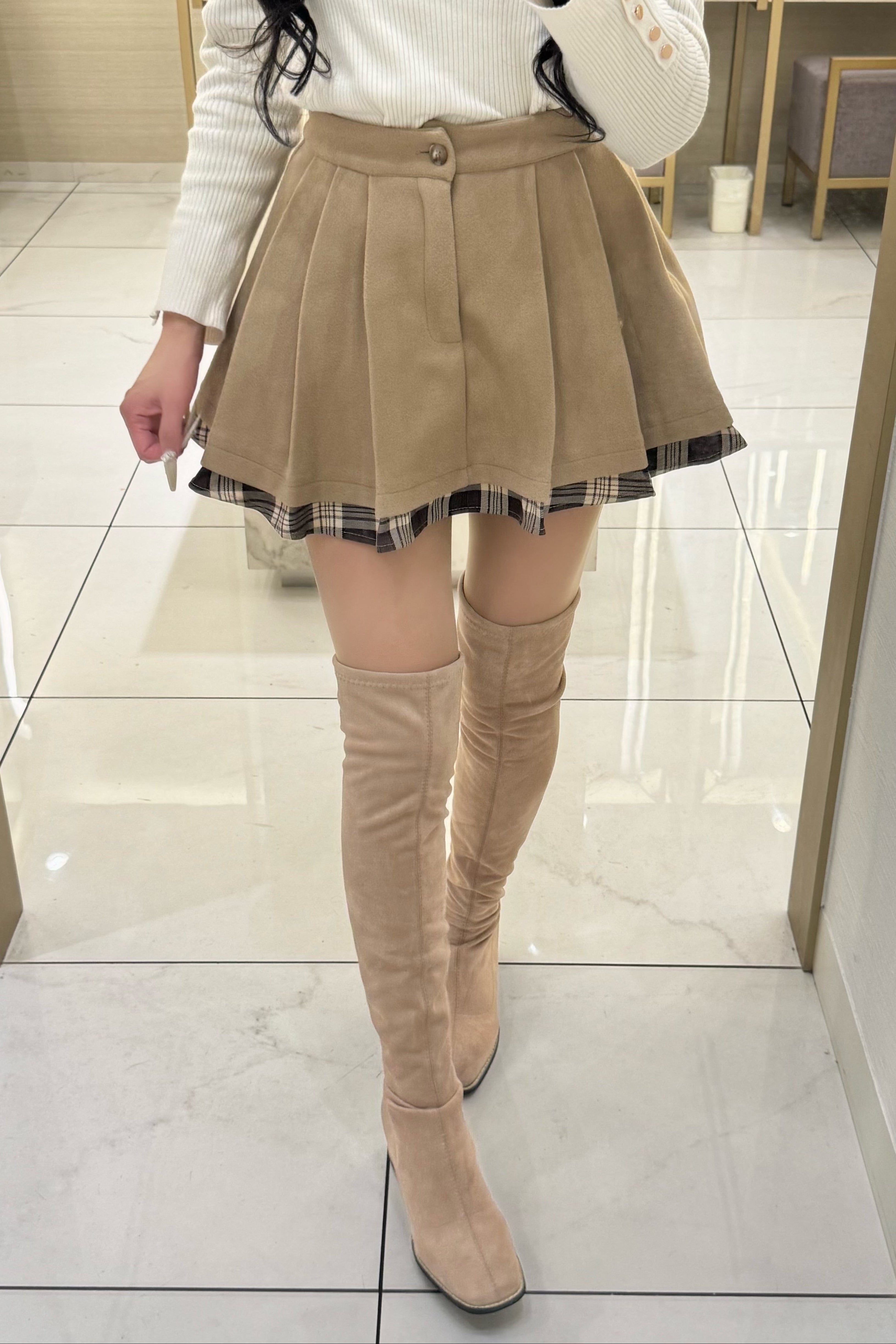 スエードロングスリムブーツ KR13803