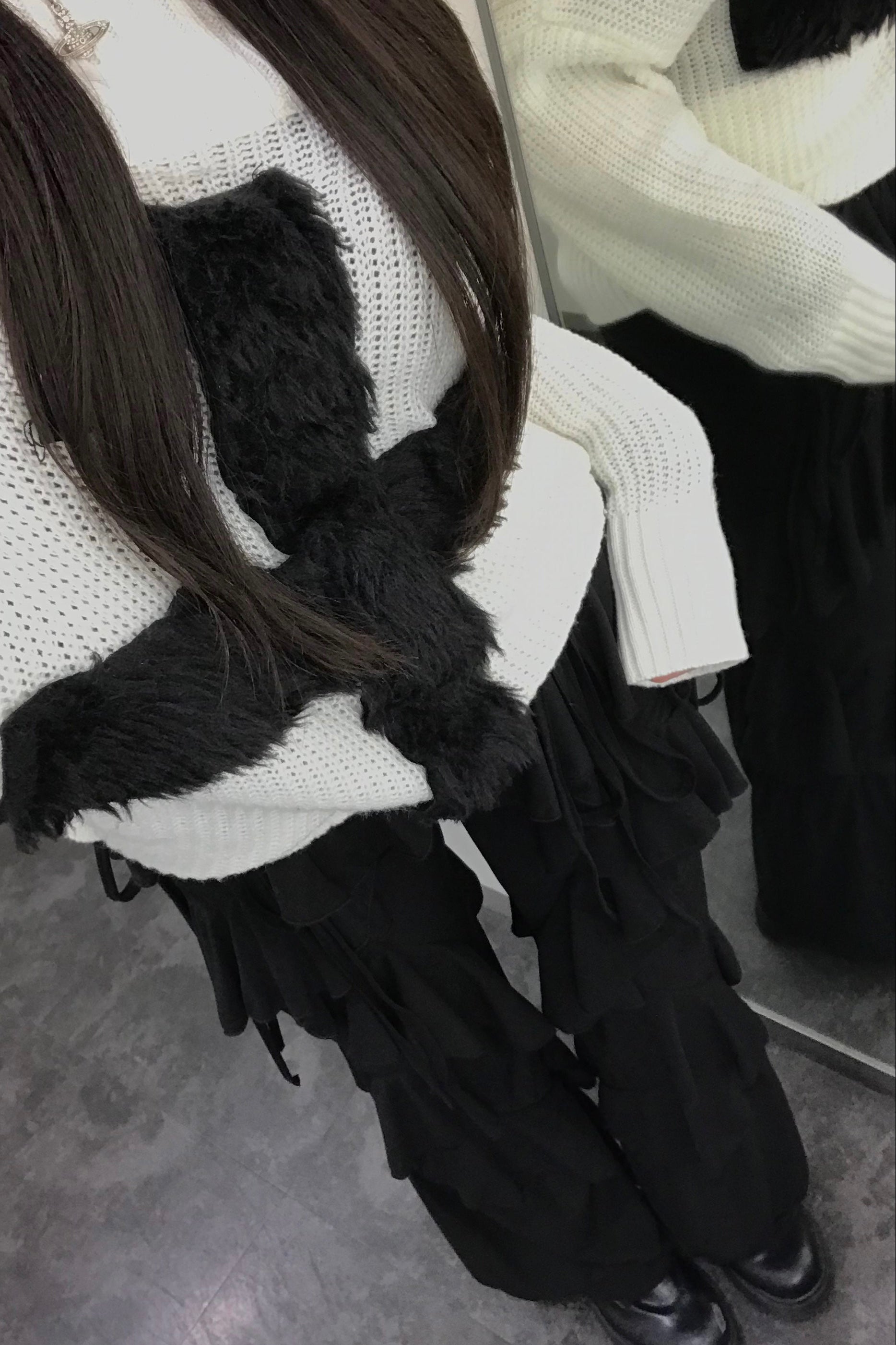 レースヘムデザインパンツ KR13543