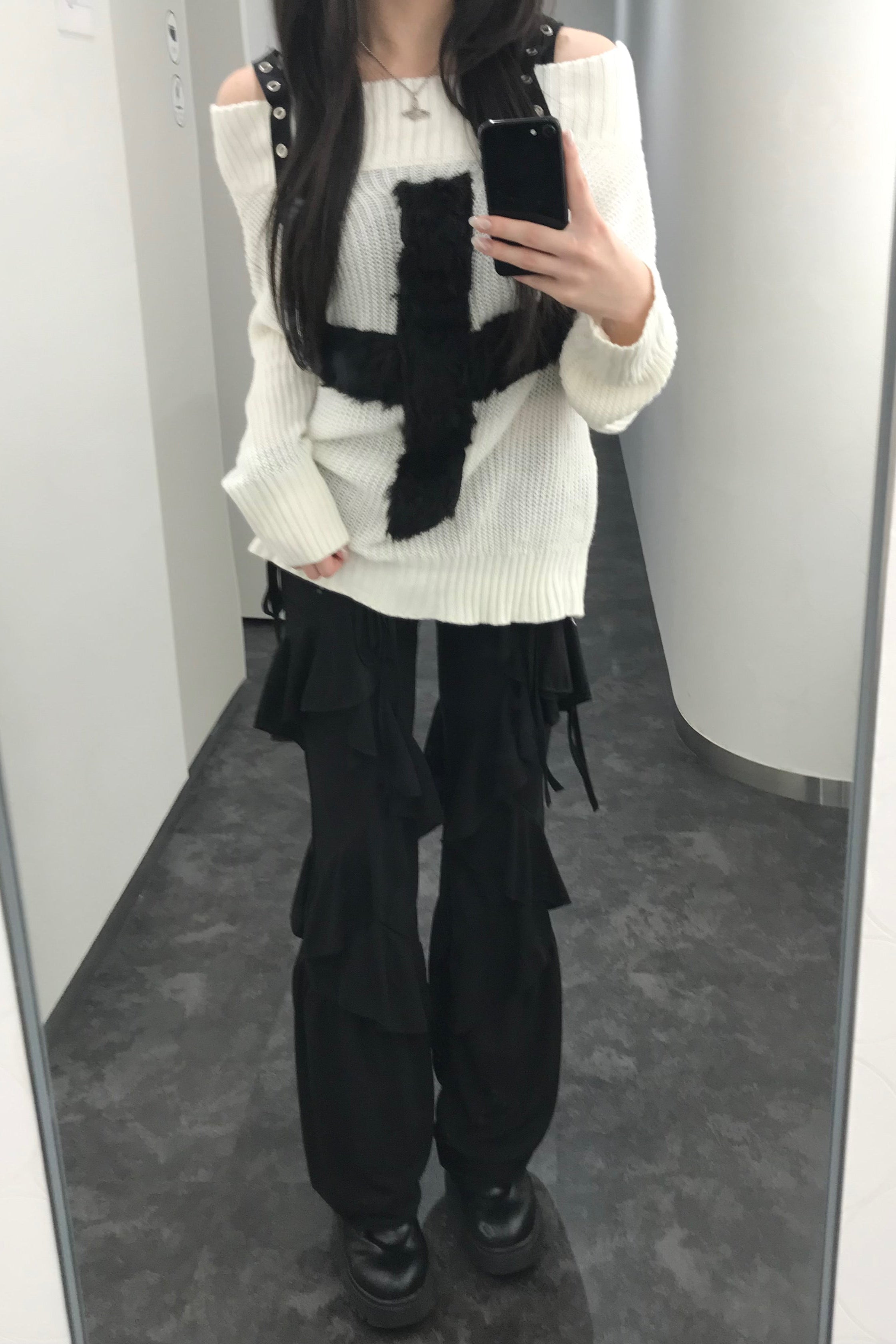 レースヘムデザインパンツ KR13543