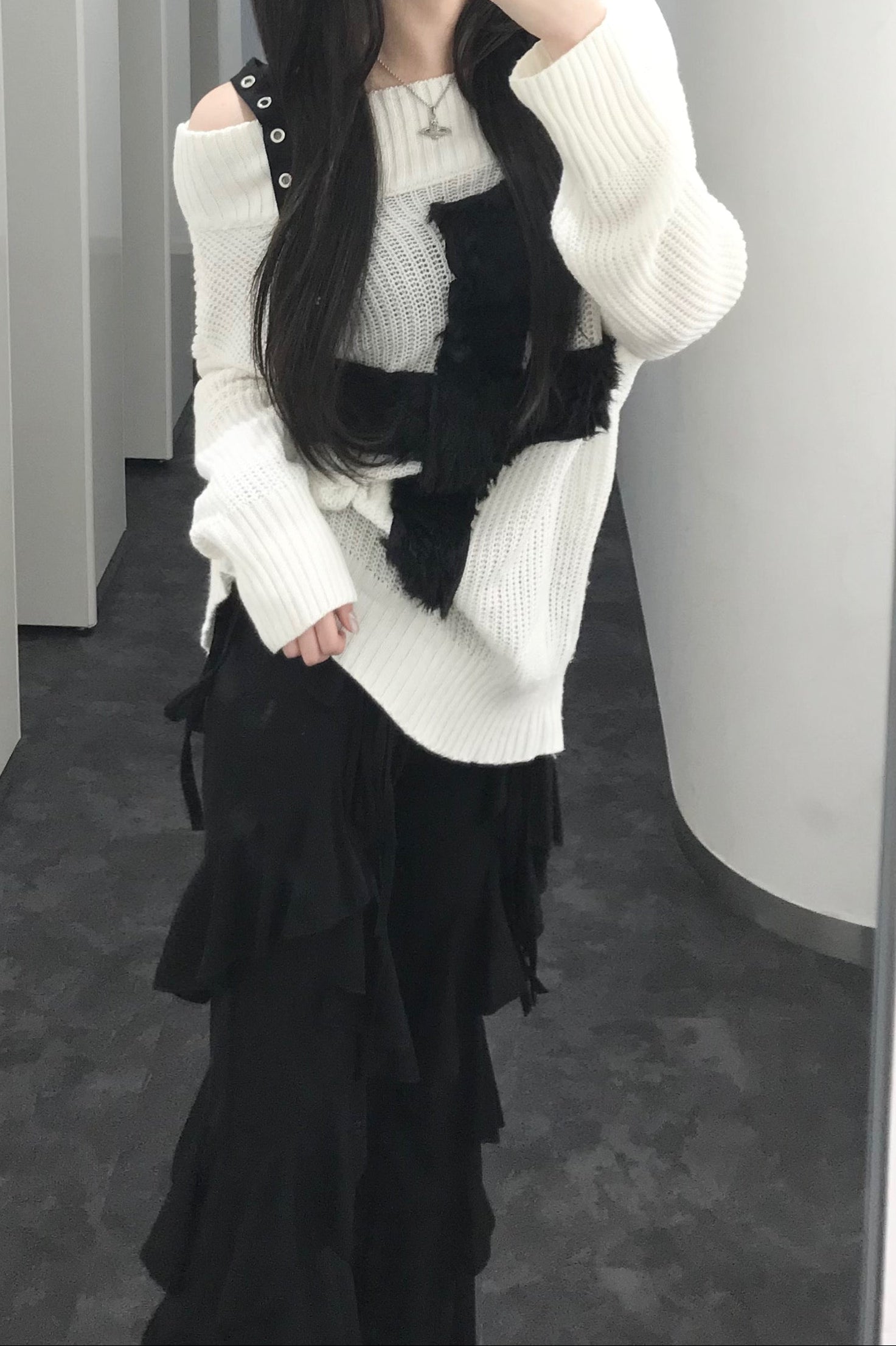 レースヘムデザインパンツ KR13543