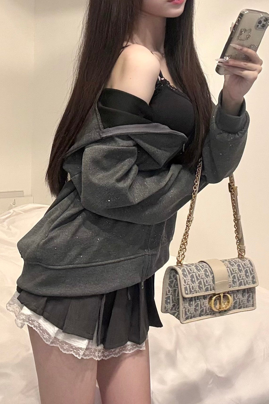 ラメジップフーディー KR13486