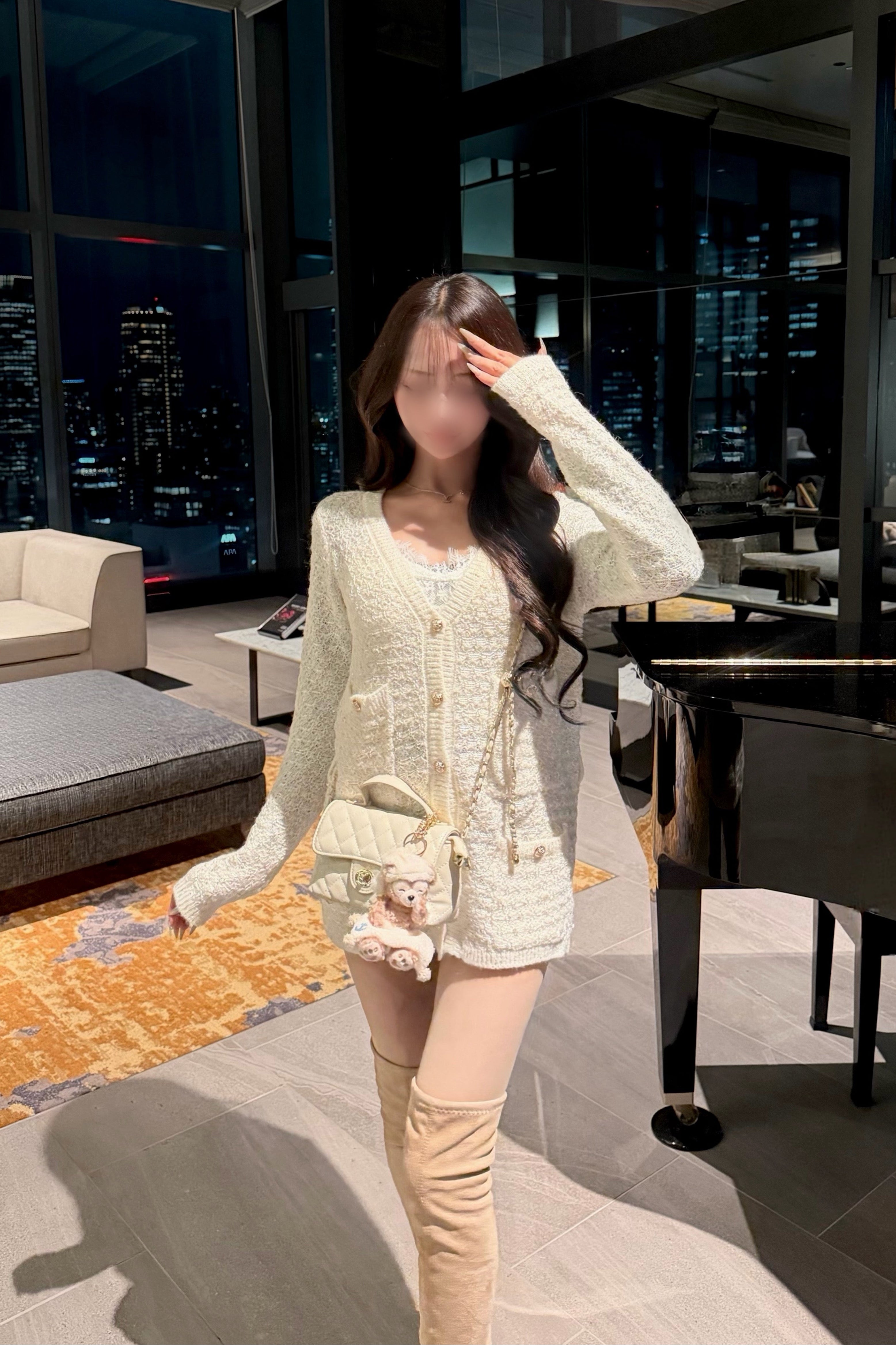 ツイードニットカーディガン KR14342