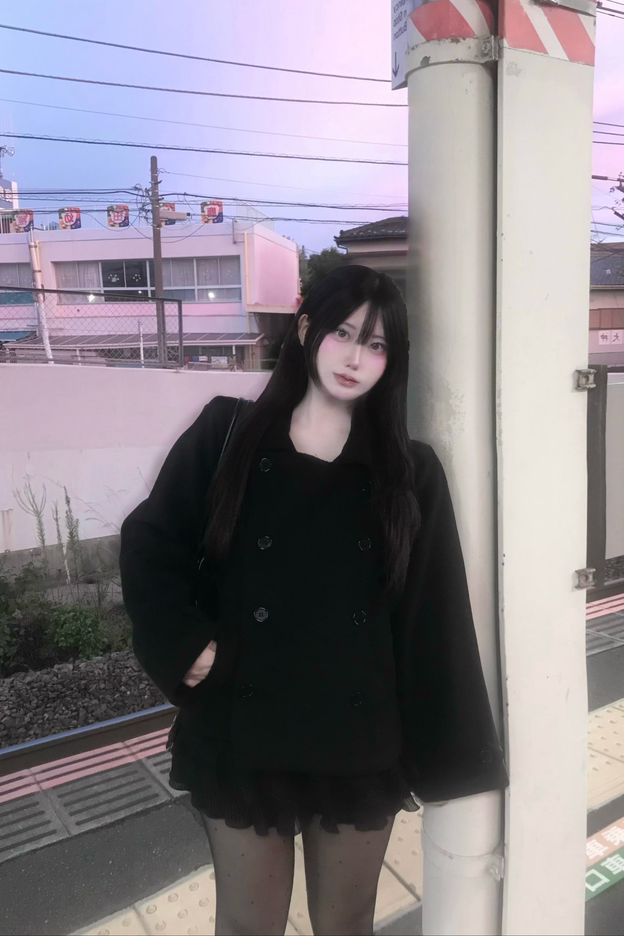 クラシックボタンショートコート KR30079