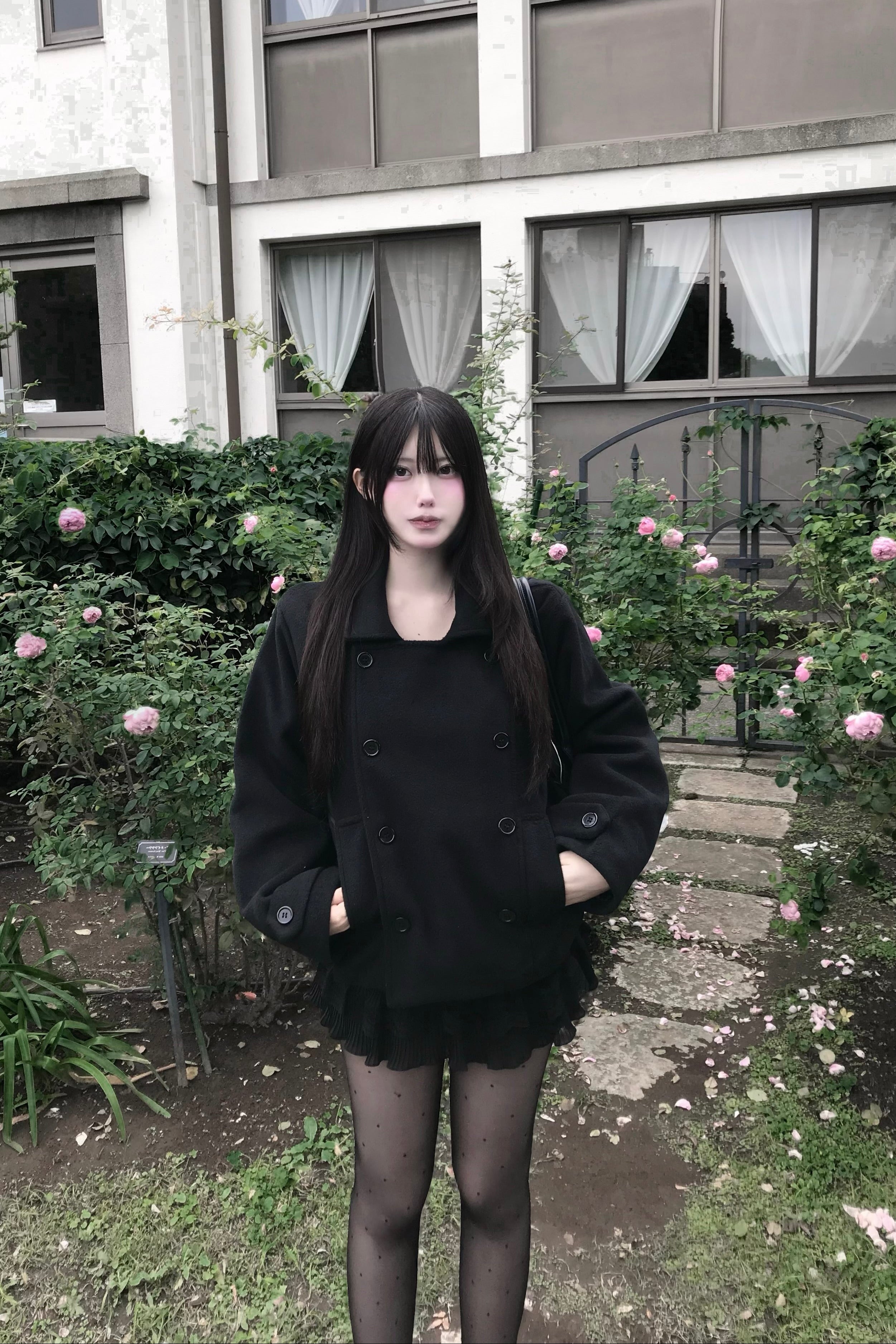 クラシックボタンショートコート KR30079