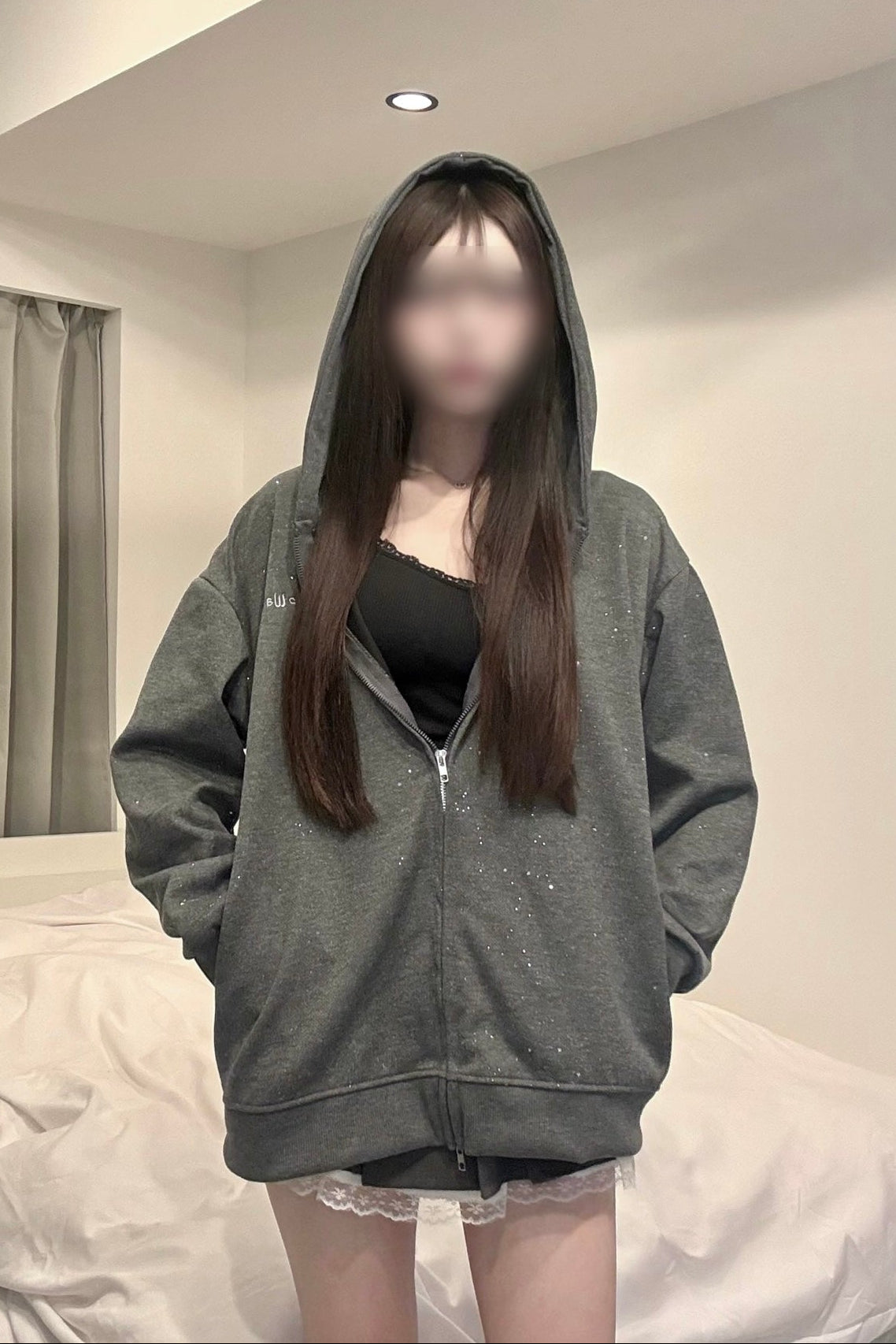 ラメジップフーディー KR13486