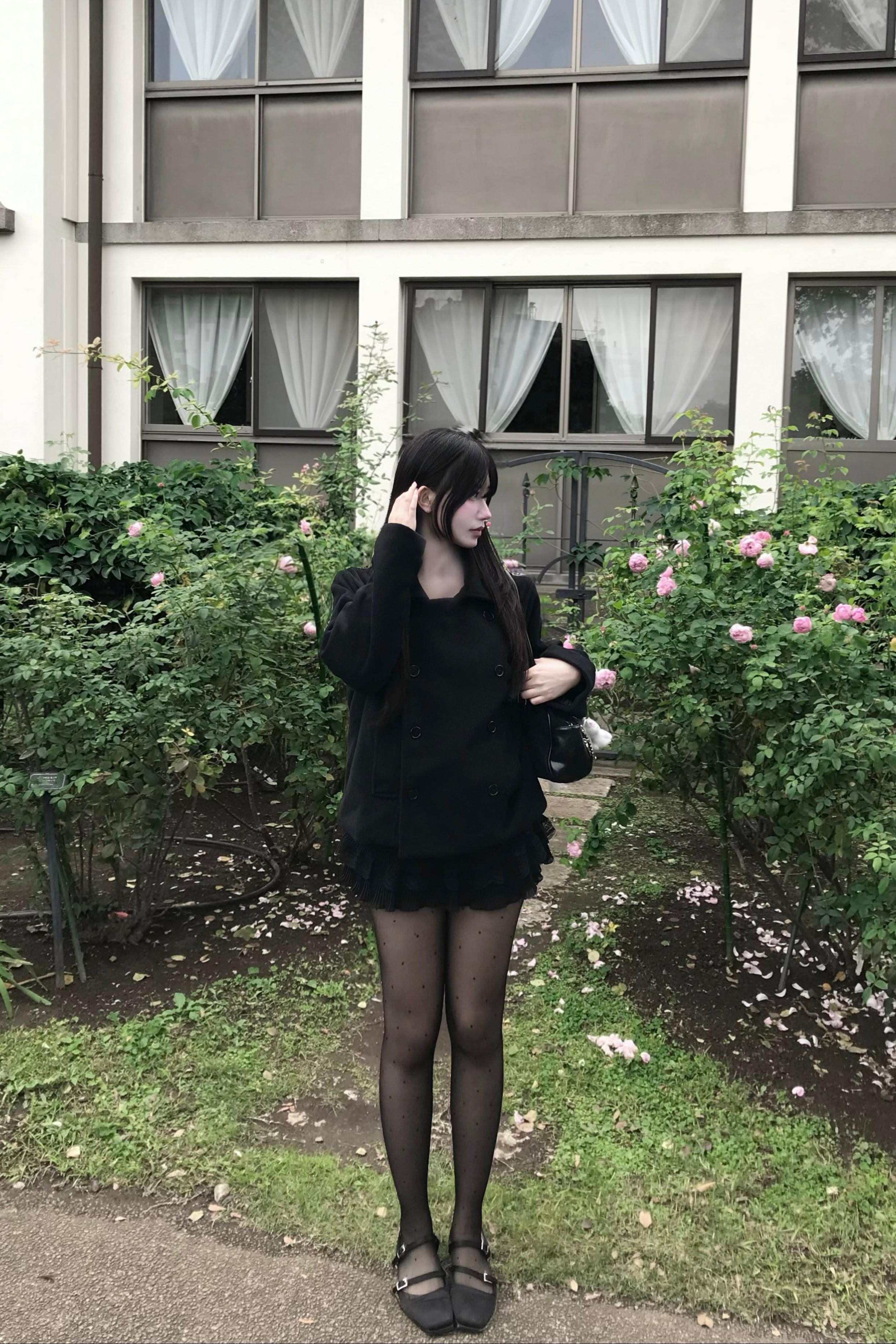 クラシックボタンショートコート KR30079