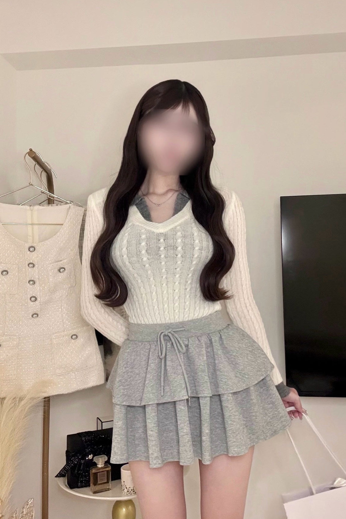 シャツデザインニット KR13488