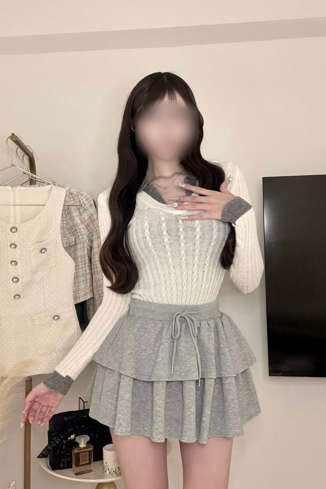 シャツデザインニット KR13488