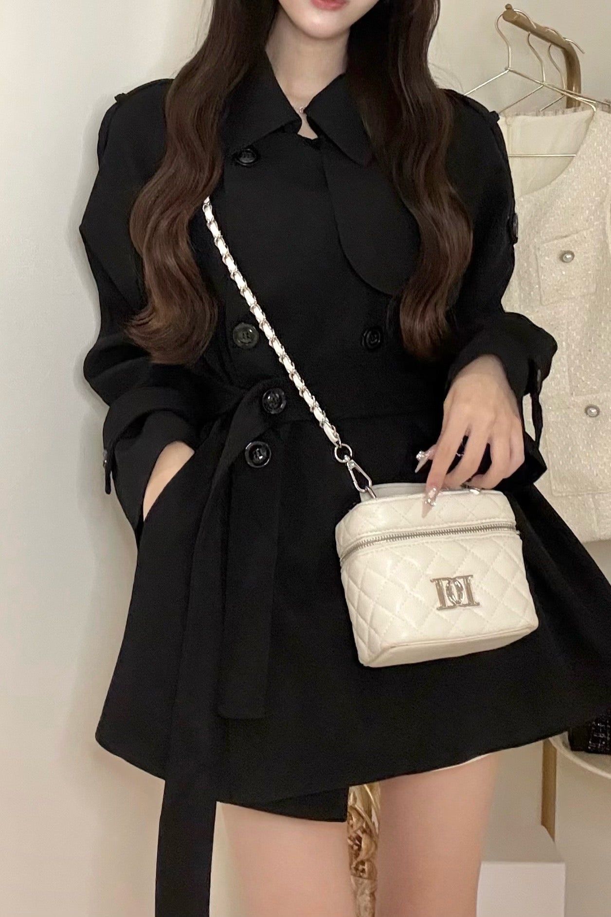 ミドルロングカラコート KR30070