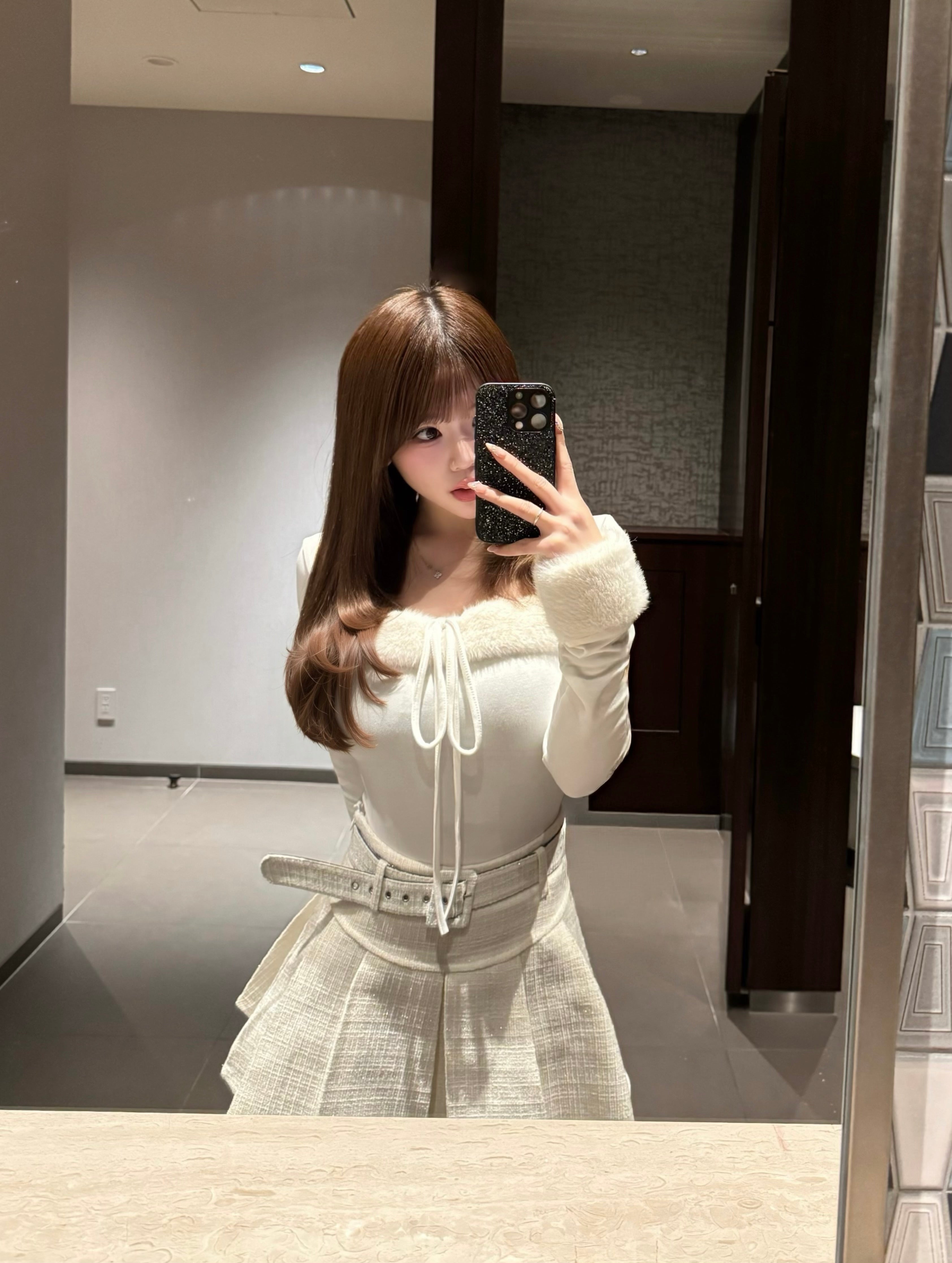 フロントファーリボンニット KR13885