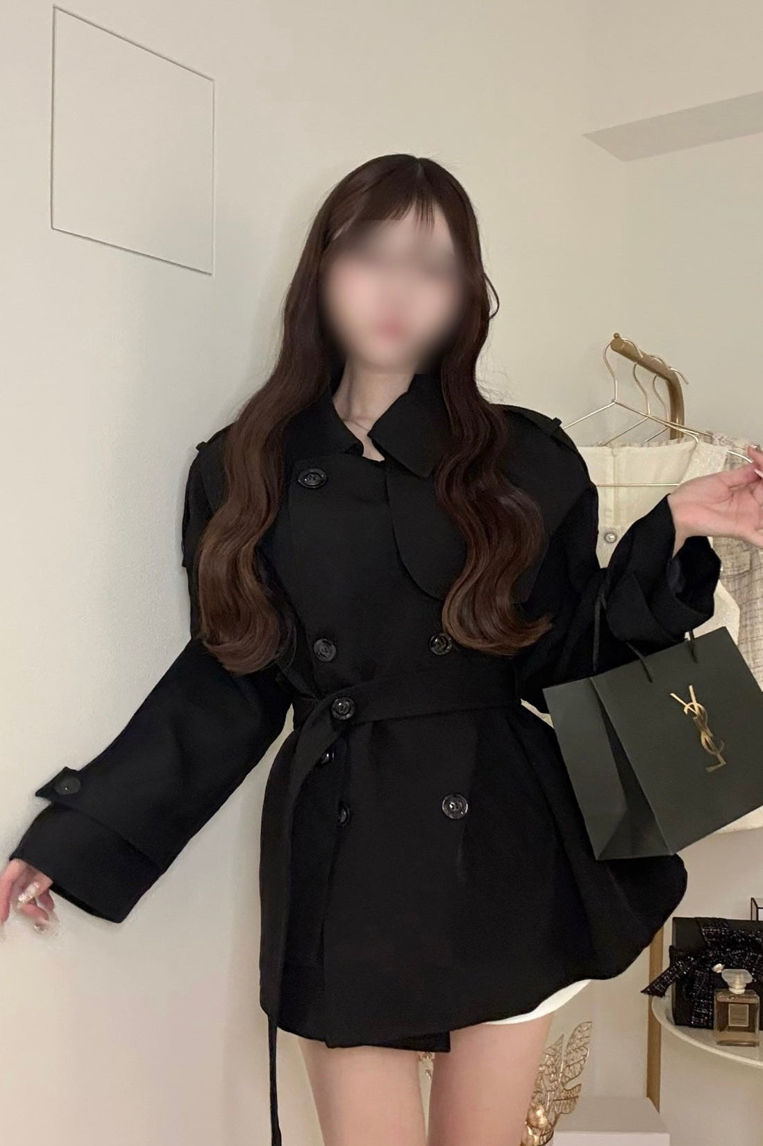 ミドルロングカラコート KR30070