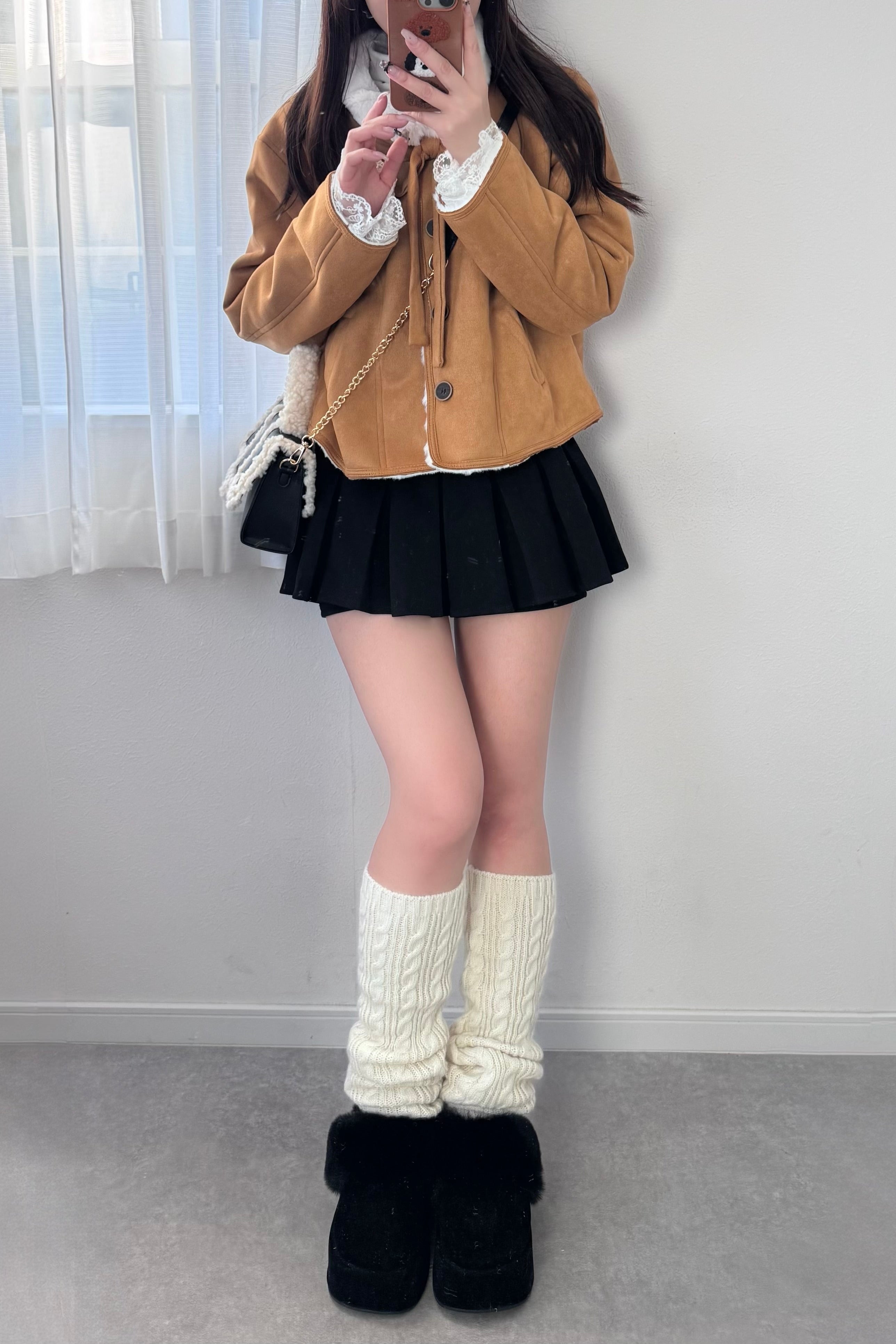 リボンムートンショートコート KR30437