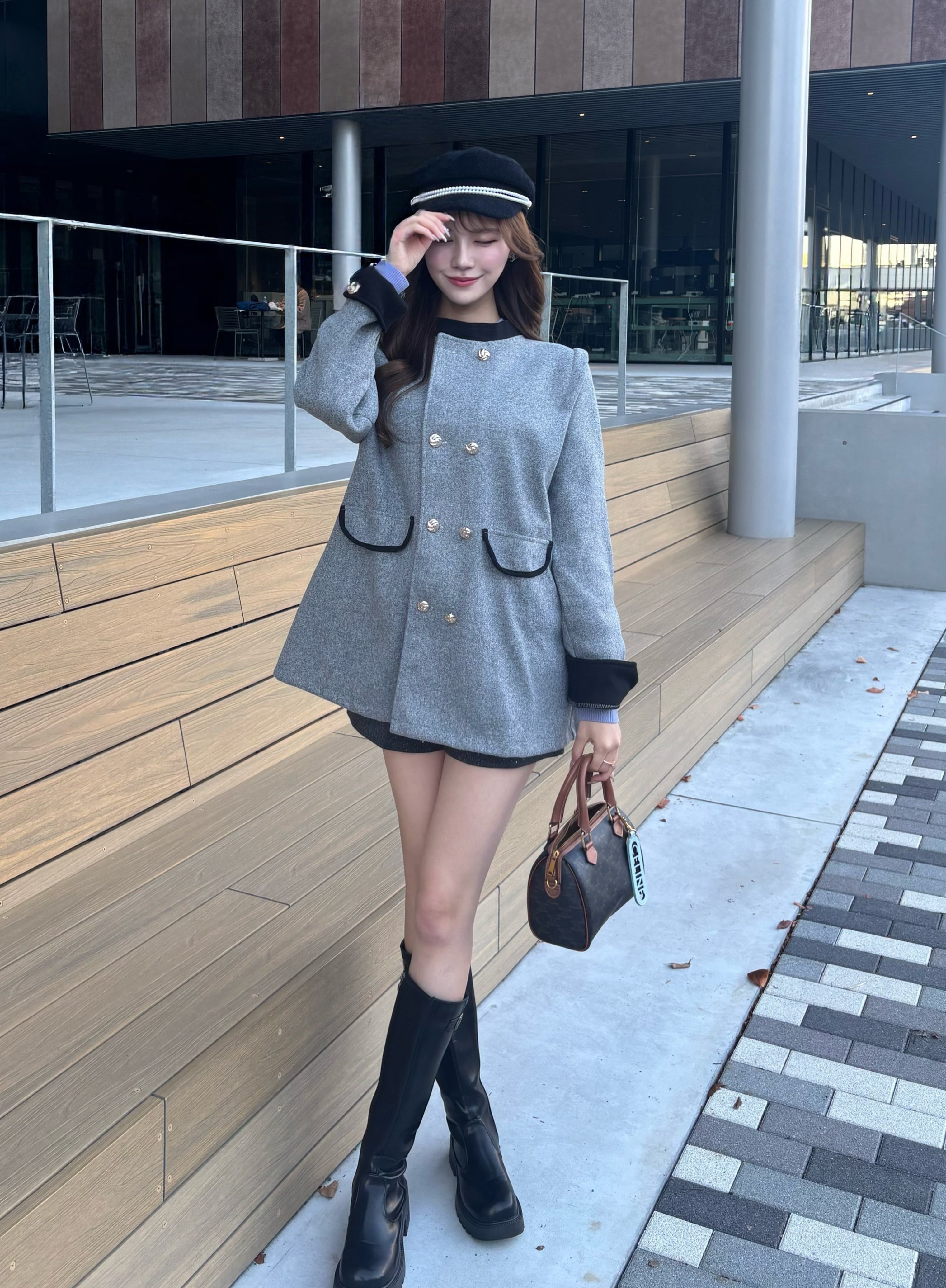 バイカラーエレガンスコート KR30128