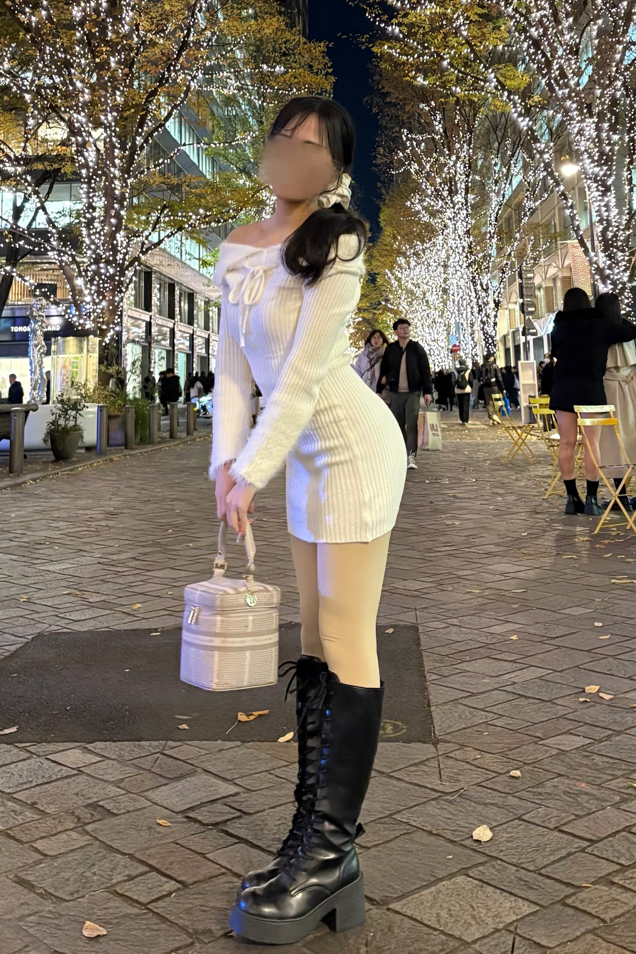 レースアップロングブーツ KR13797