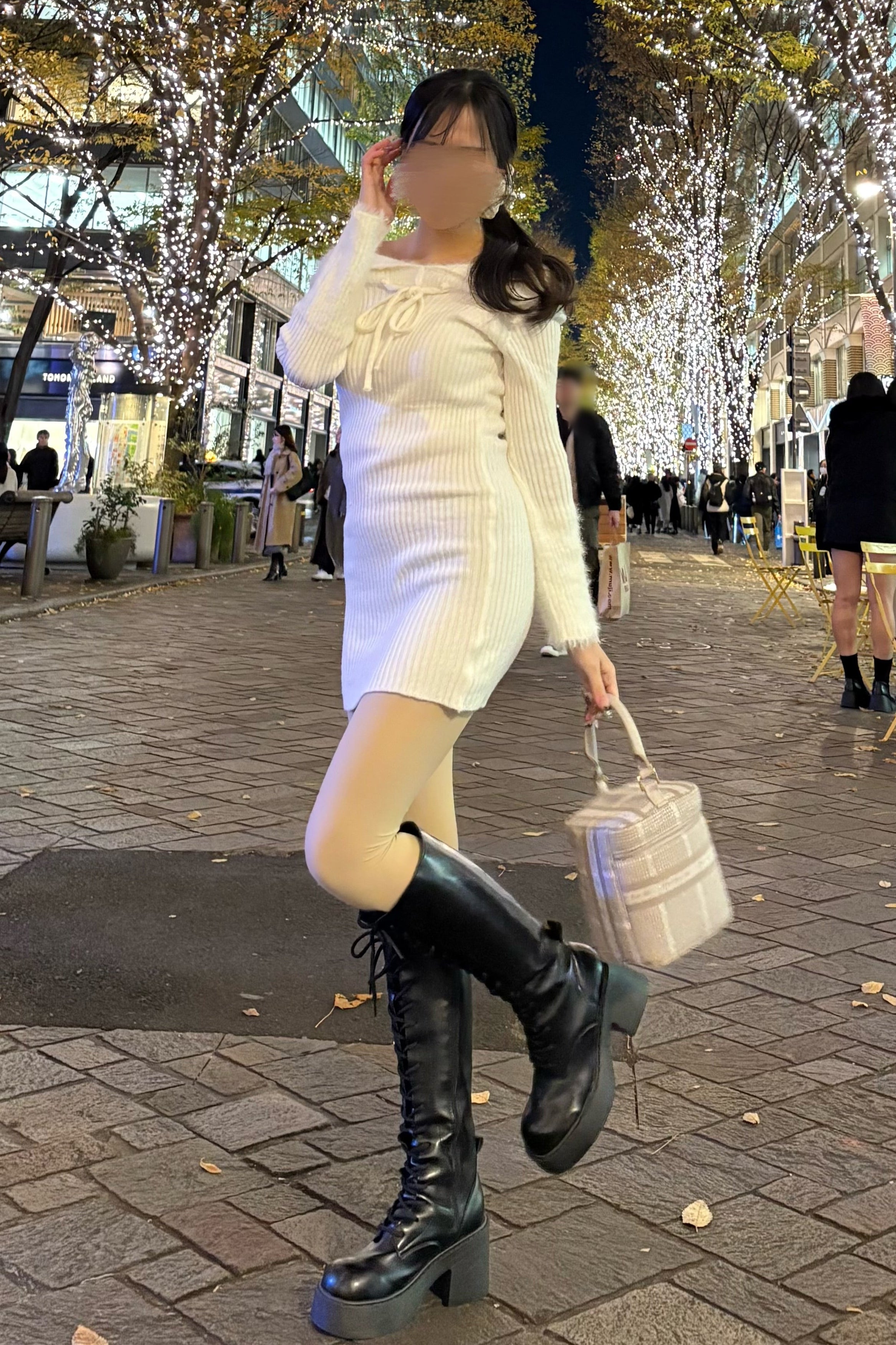 レースアップロングブーツ KR13797