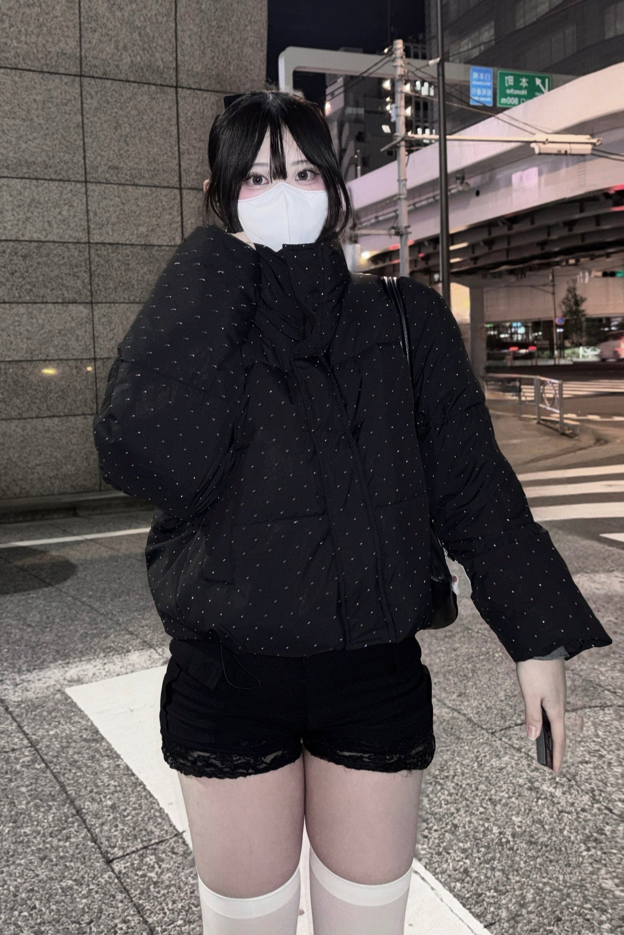 ラメビジューダウンジャケット KR30138