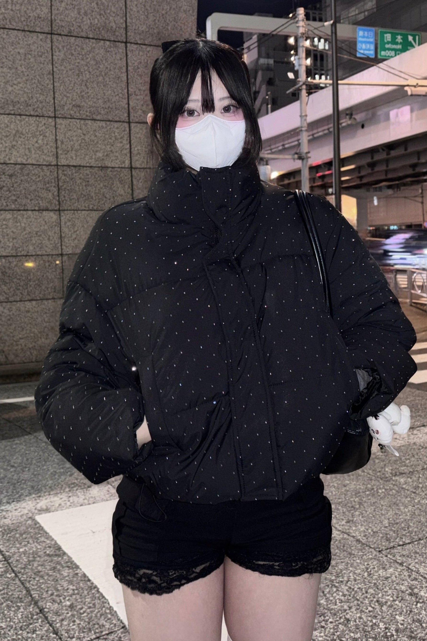 ラメビジューダウンジャケット KR30138