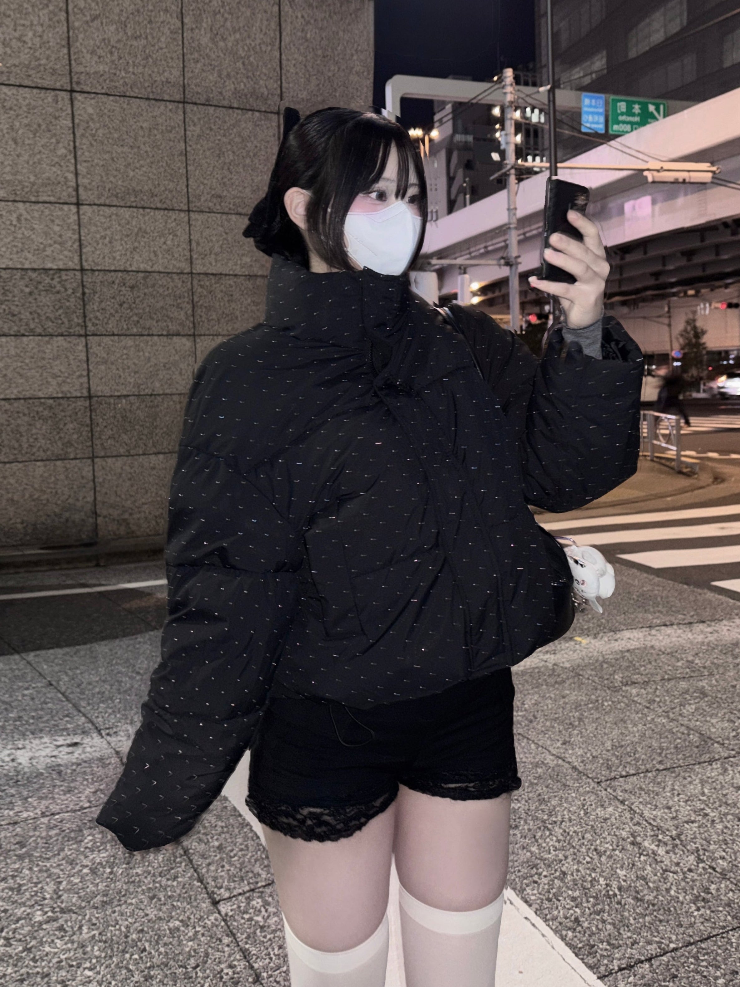 ラメビジューダウンジャケット KR30138