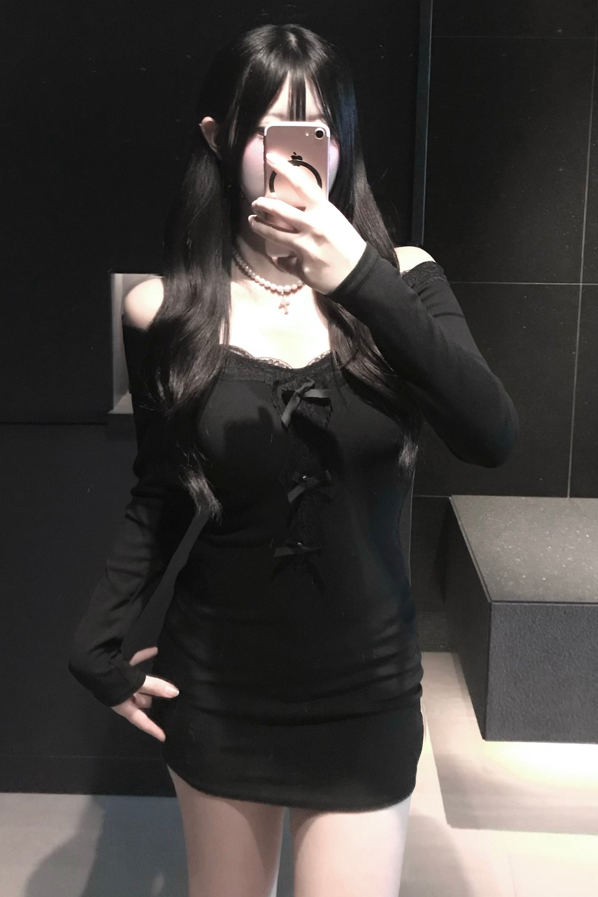 フロントレースリボンワンピース KR12551