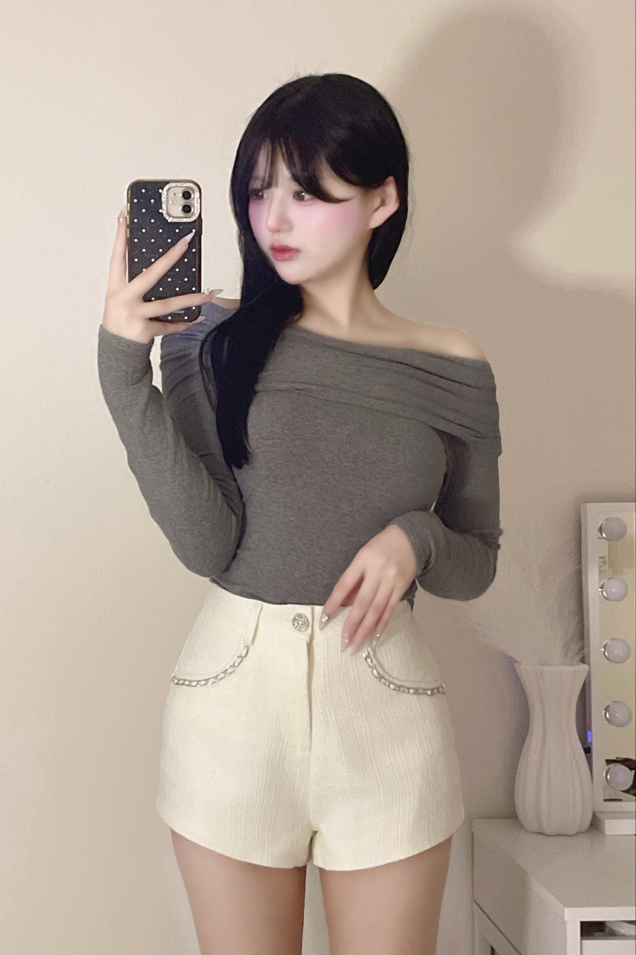 ラインビジュ―ポケットショートパンツ KR14106