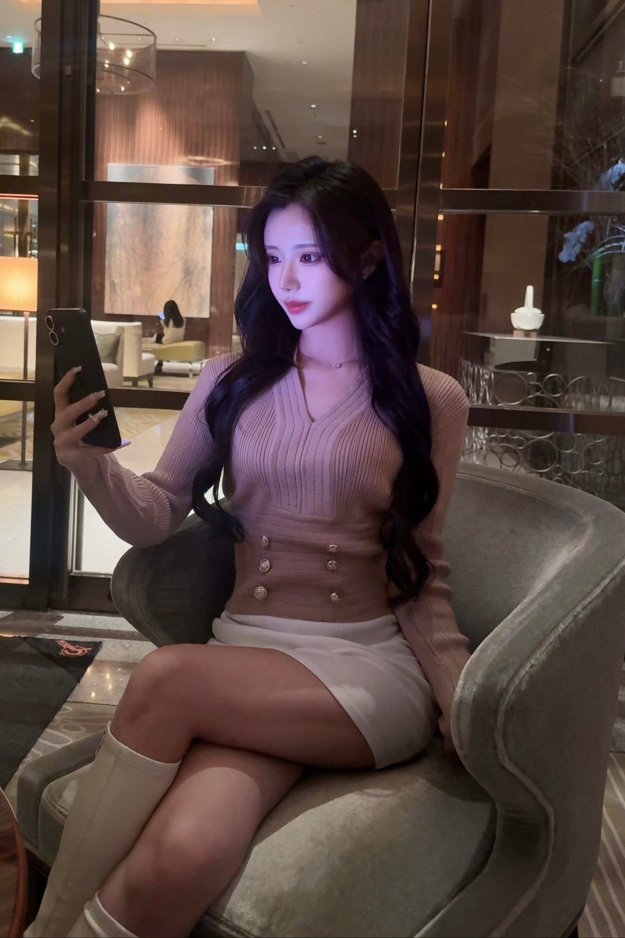 シルエットリブトップス KR13854