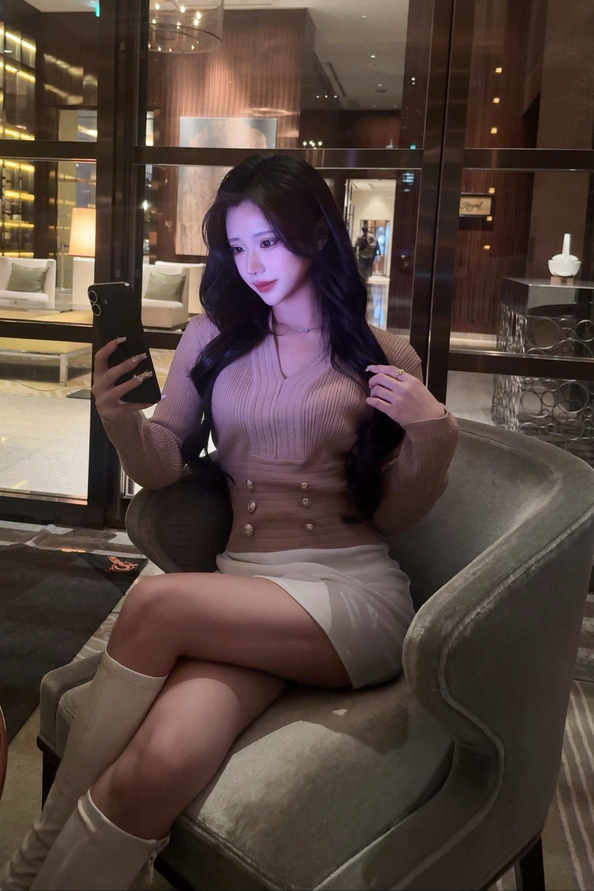 シルエットリブトップス KR13854