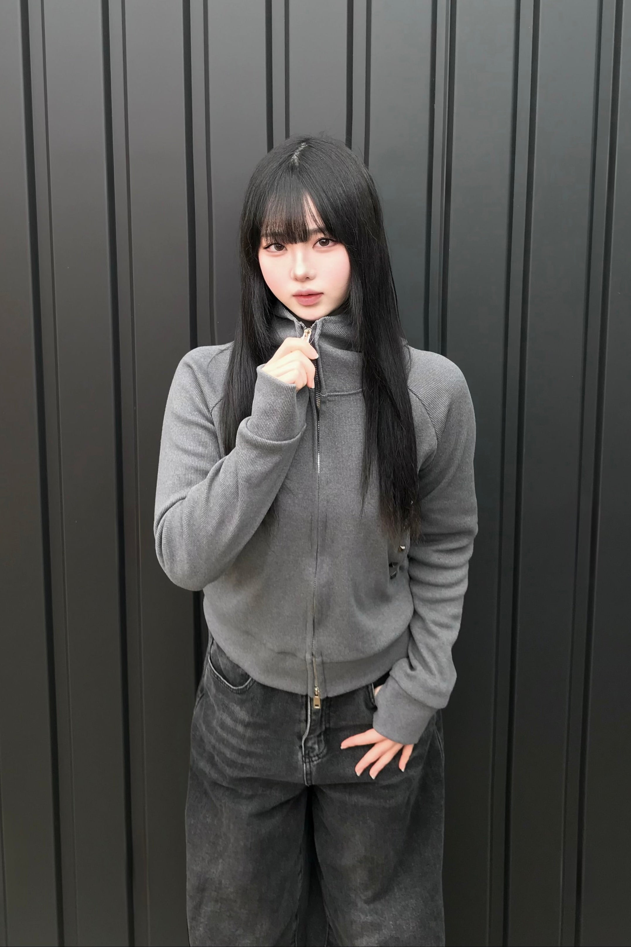 スタッズジップアップパーカー KR13437