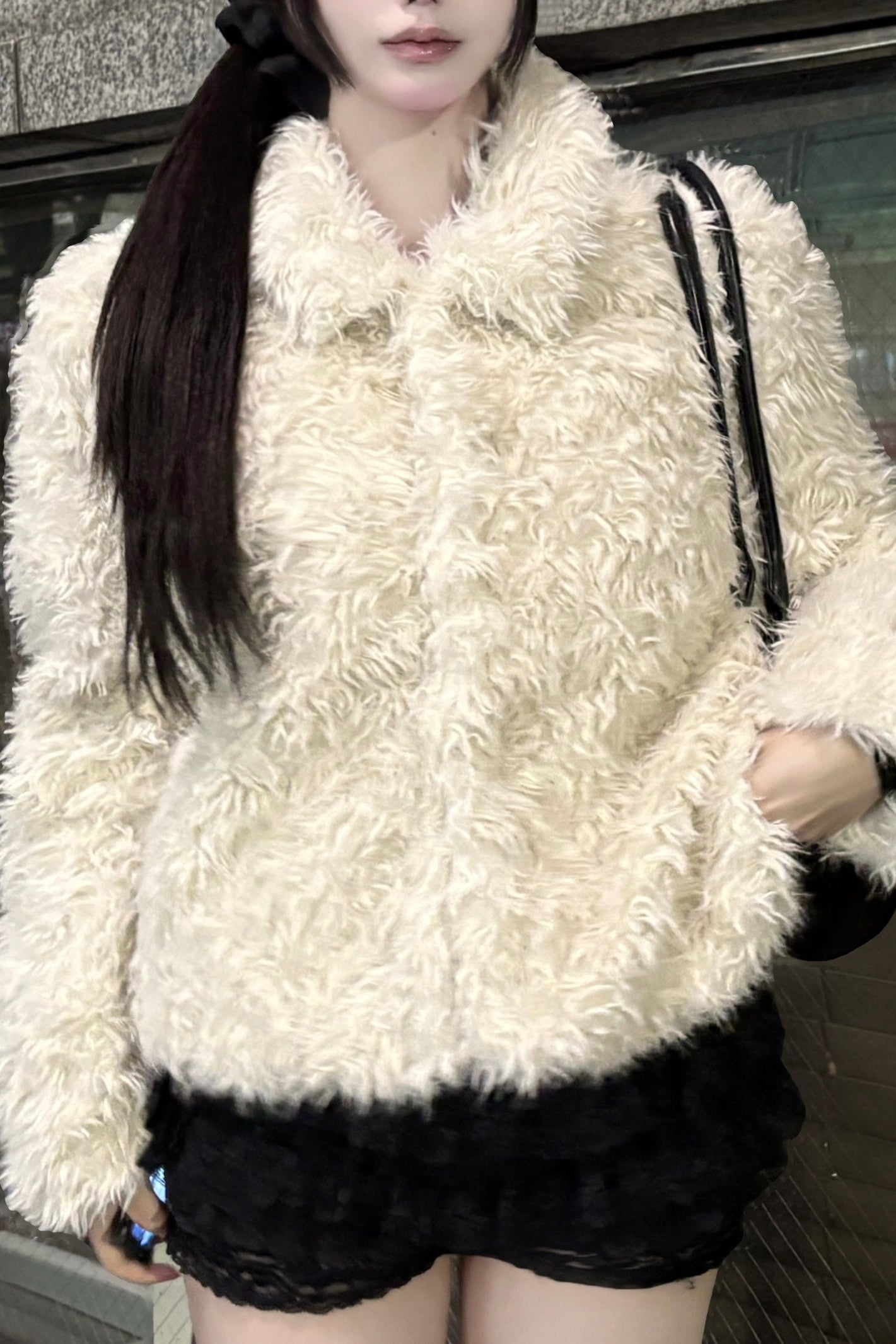 kerry ホワイトファーショートジャケット ホワイトファーショートジャケット KR30085